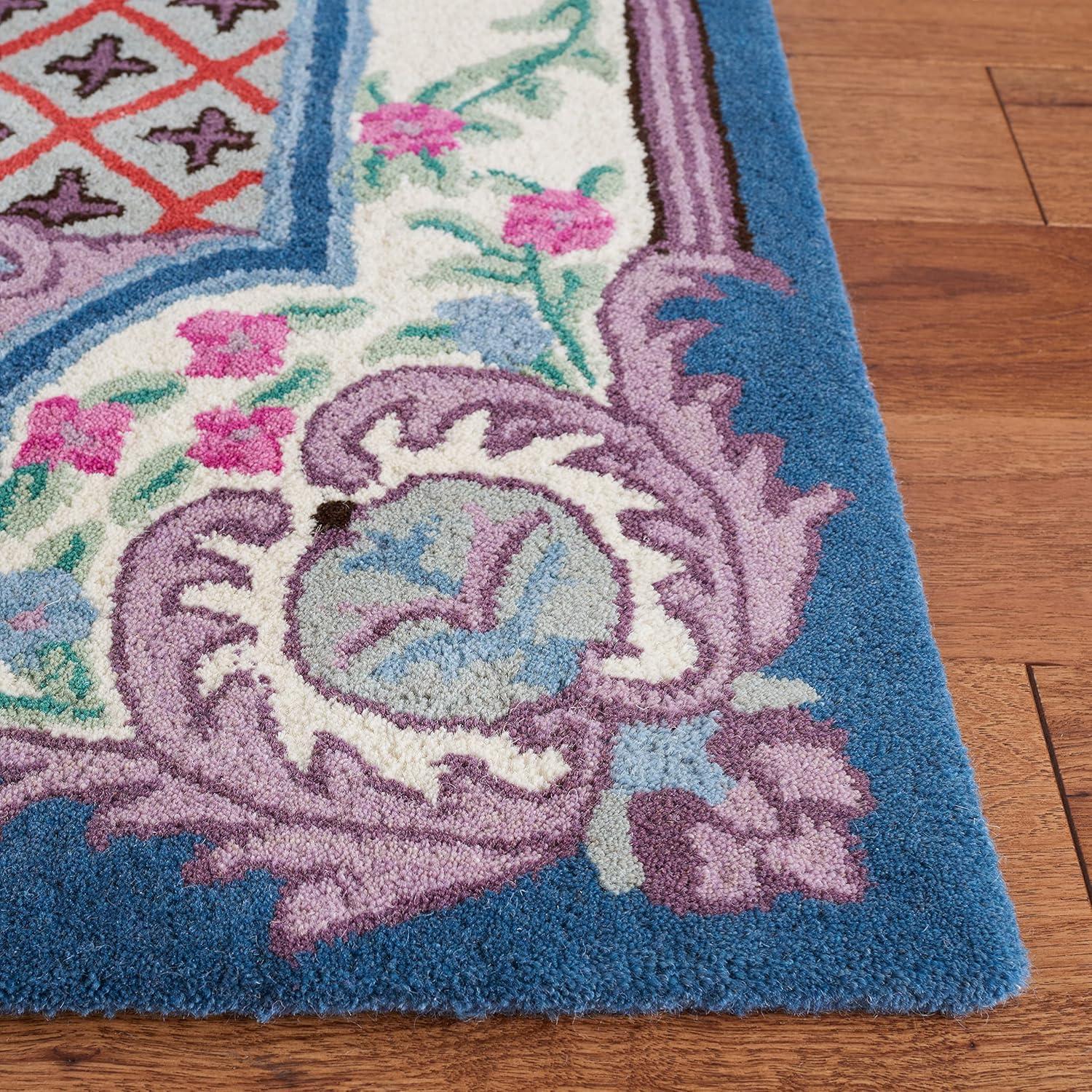 Lark Manor™ Luxembourg Floral Handmade Tufted Wool Pink/Ivory Area Rug
