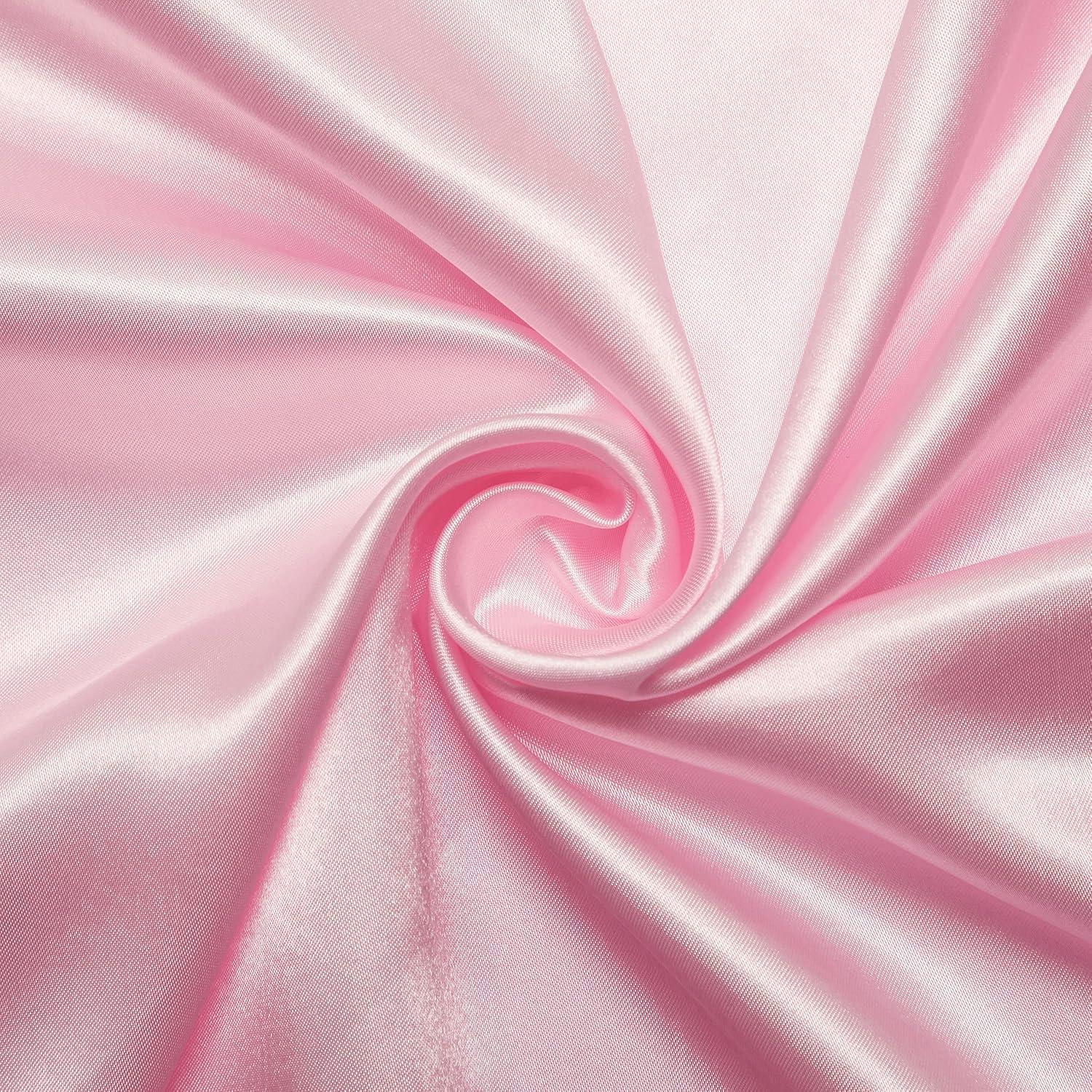 Queen Pink Satin Deep Pocket 4-Piece Sheet Set