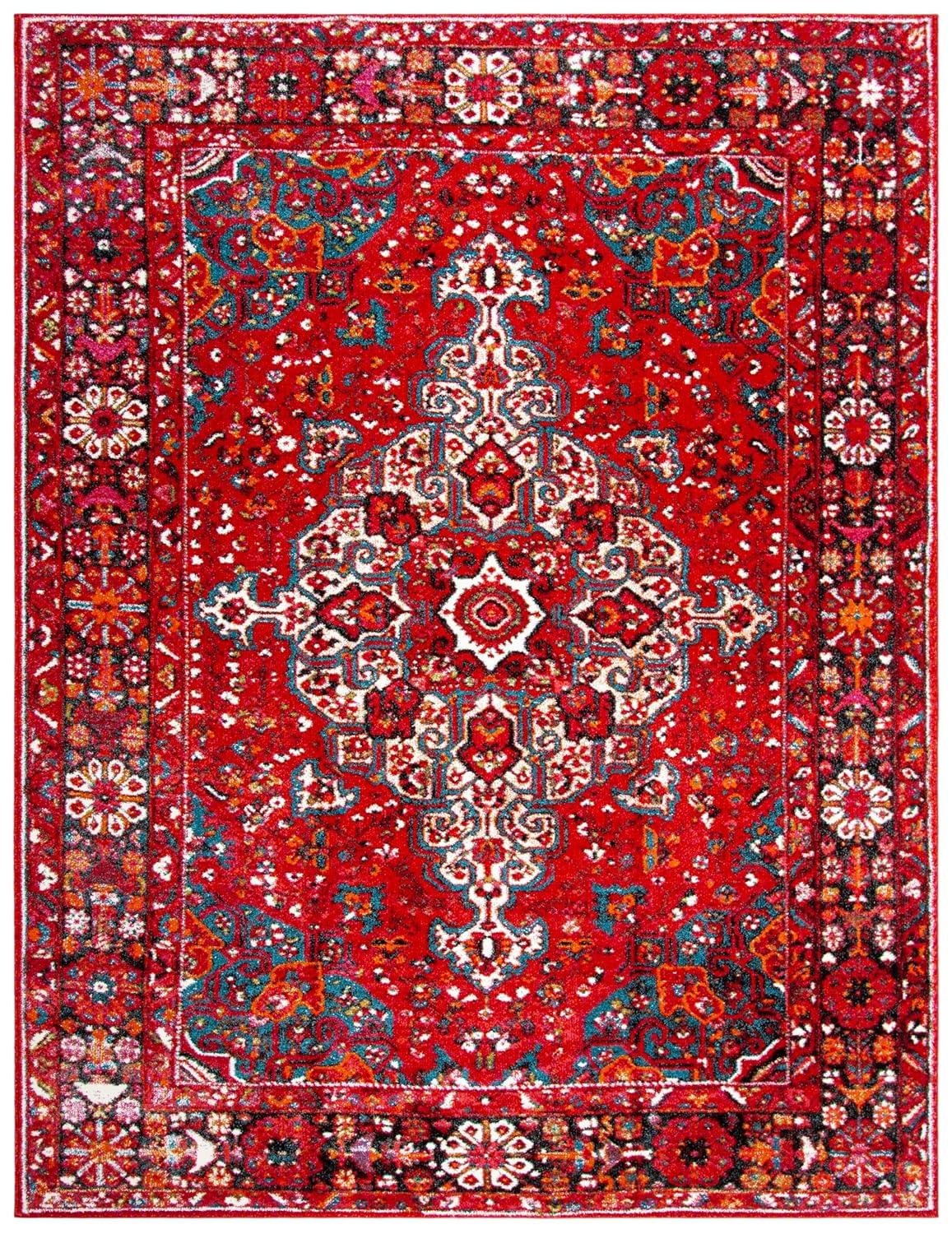 Vintage Hamadan VTH222 Power Loomed Indoor Area Rug - Red/Multi - 8'x10' - Safavieh.