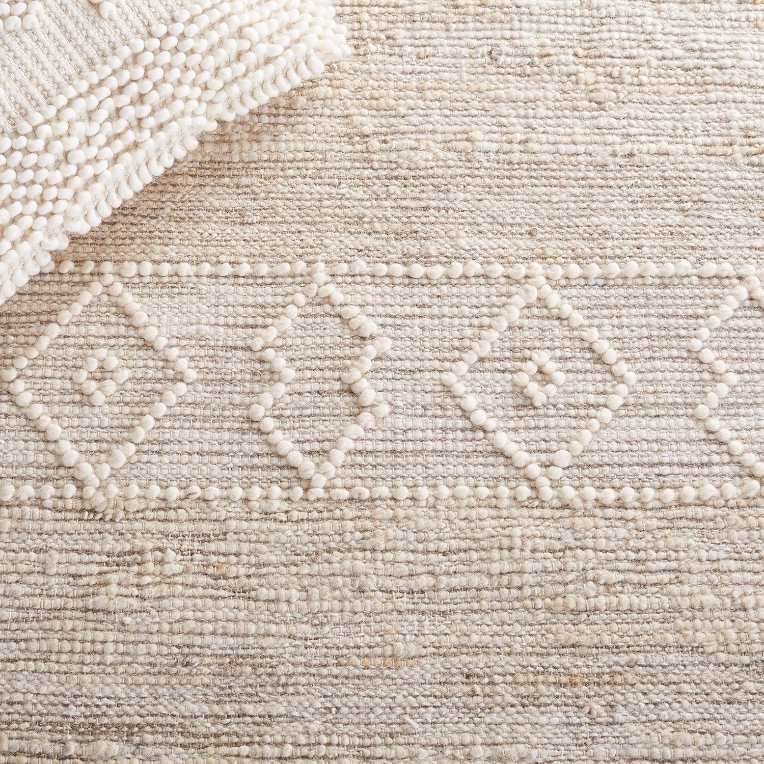 Ivory 6' x 9' Hand-Tufted Wool Flat Woven Rug