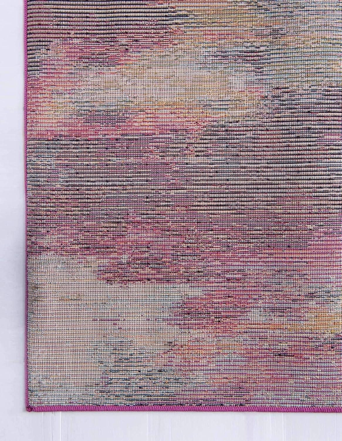 Unique Loom Chromatic Sunset Abstract Indoor Woven Area Rug