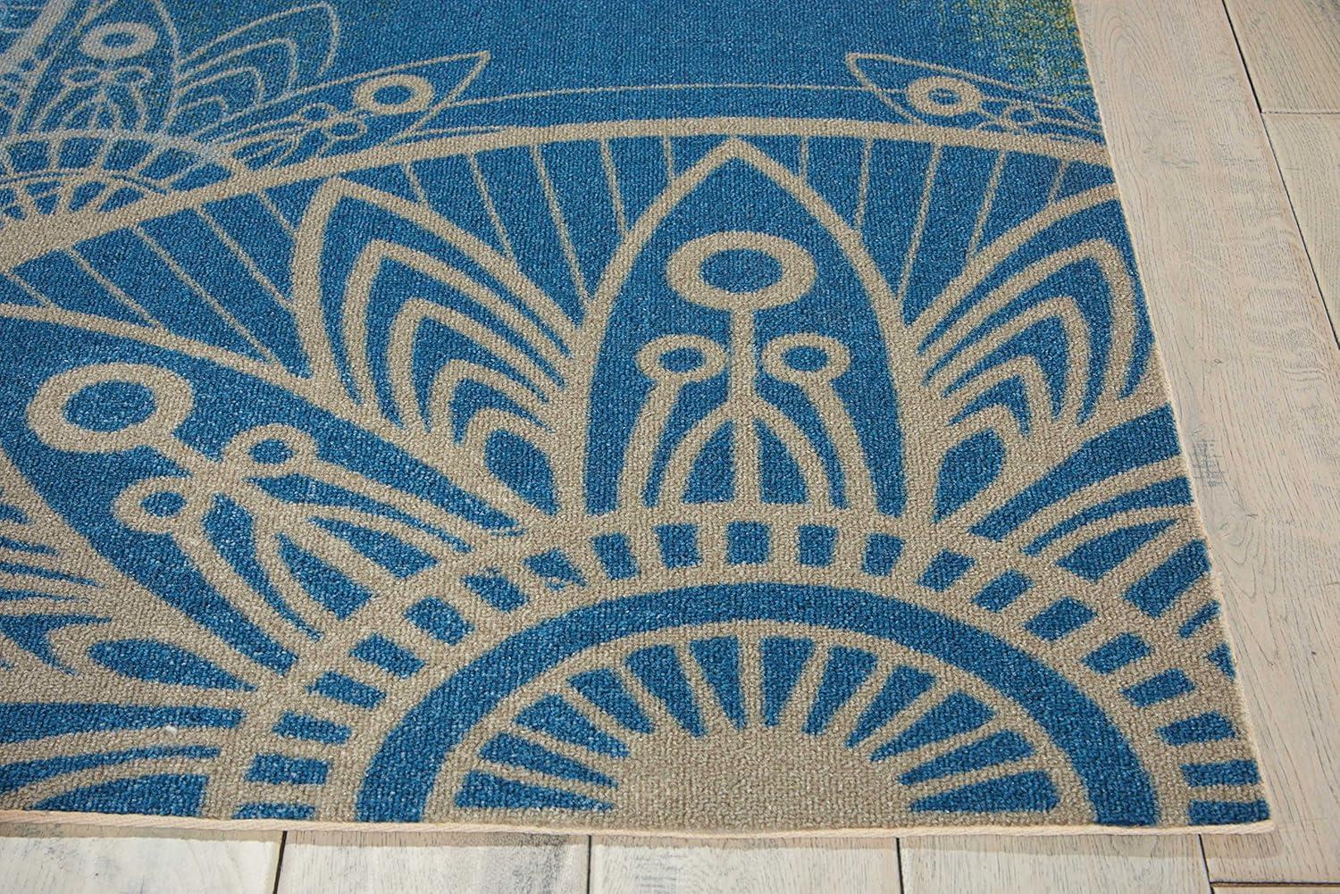 Nourison Home & Garden Blue Indoor/Outdoor Area Rug RS092