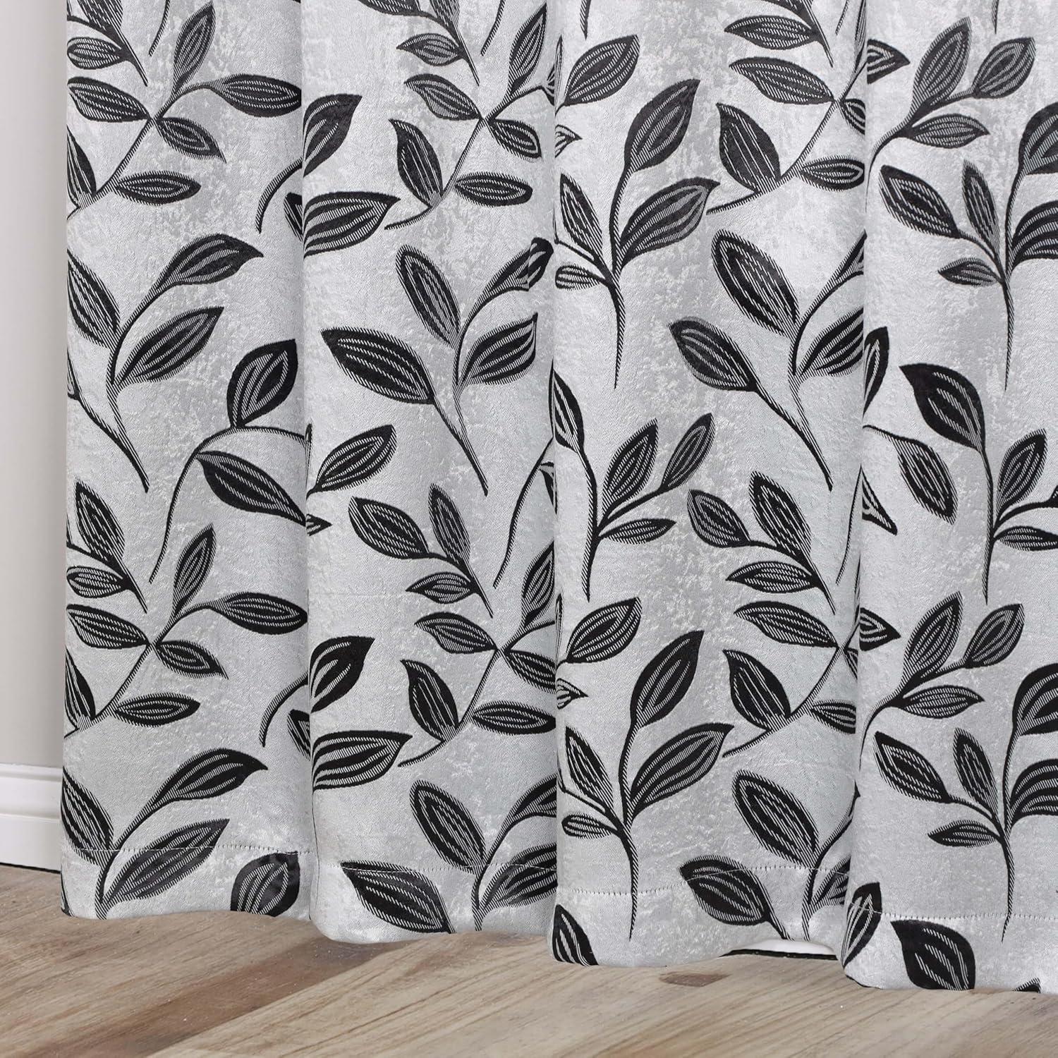Superior Modern Bohemian Leaves Polyester Machine Washable Room Darkening Blackout Curtains by Superior (Set of 2)