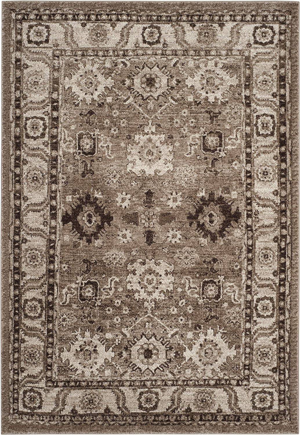 Antique Taupe Persian-Inspired 5'3" x 7'6" Synthetic Area Rug