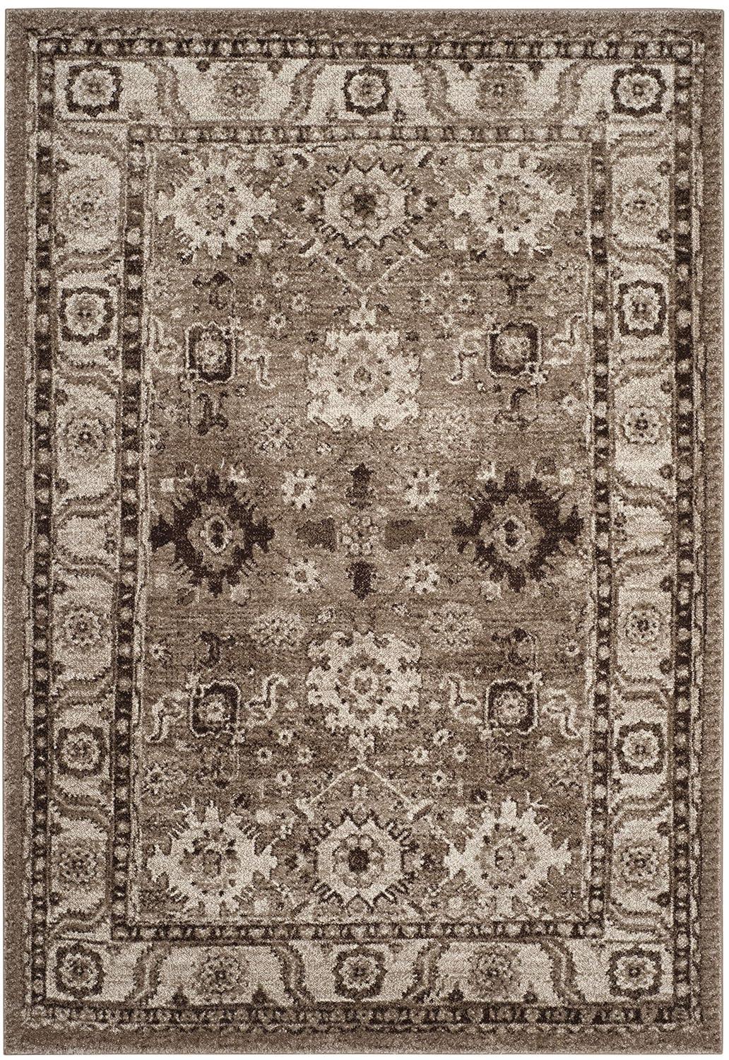 Vintage Hamadan VTH214 Power Loomed Indoor Area Rug - Taupe - 4'x6' - Safavieh