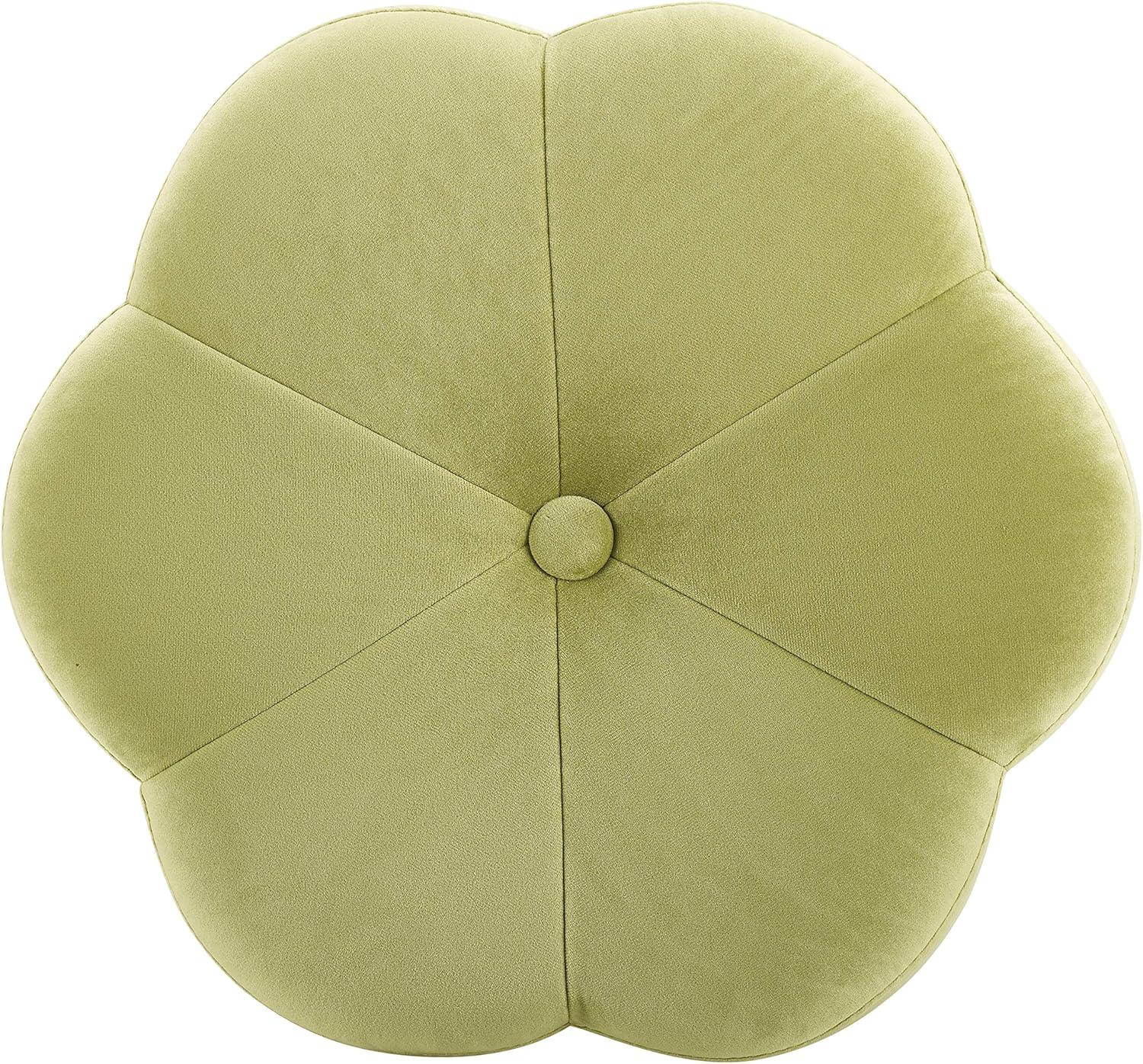 Seraphina Gold Plated Base Light Green Velvet Vanity Stool