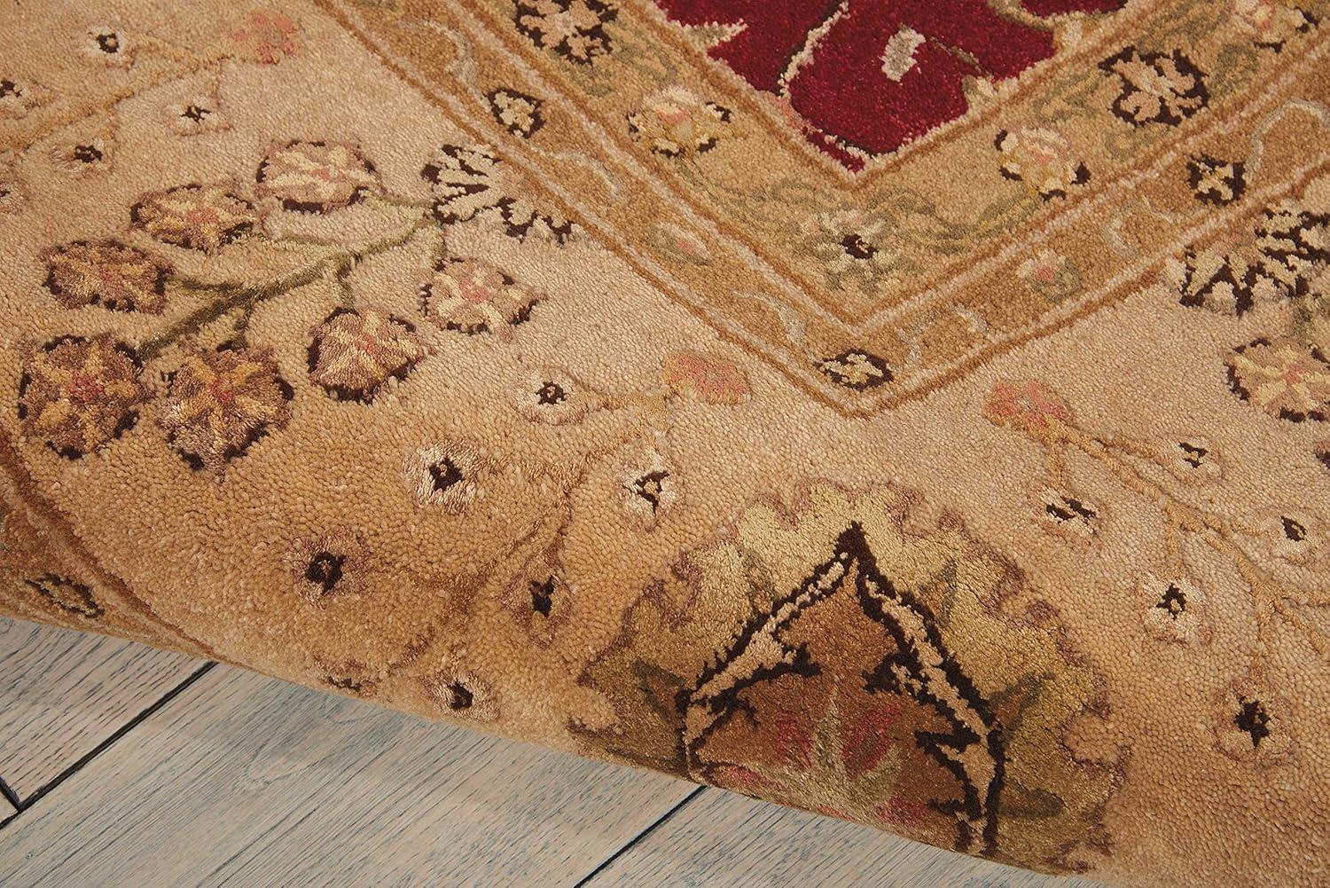 Nourison  Hand-tufted Area Rug Taupe 5'6" x 8'6" Contains Latex Silk, Wool Nature 5' x 8' Indoor Brown