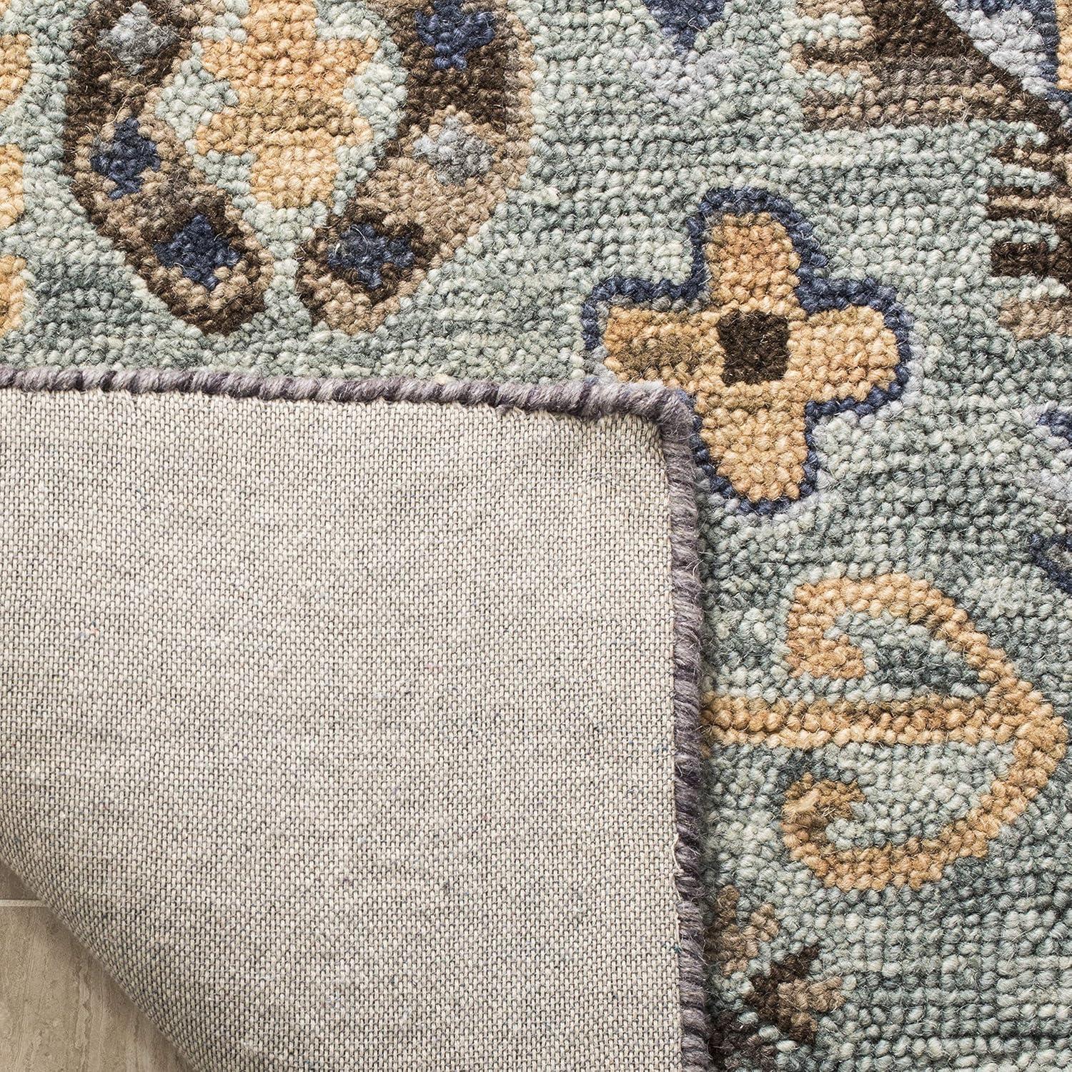 Aspen Blue and Beige Hand-Tufted Wool Area Rug