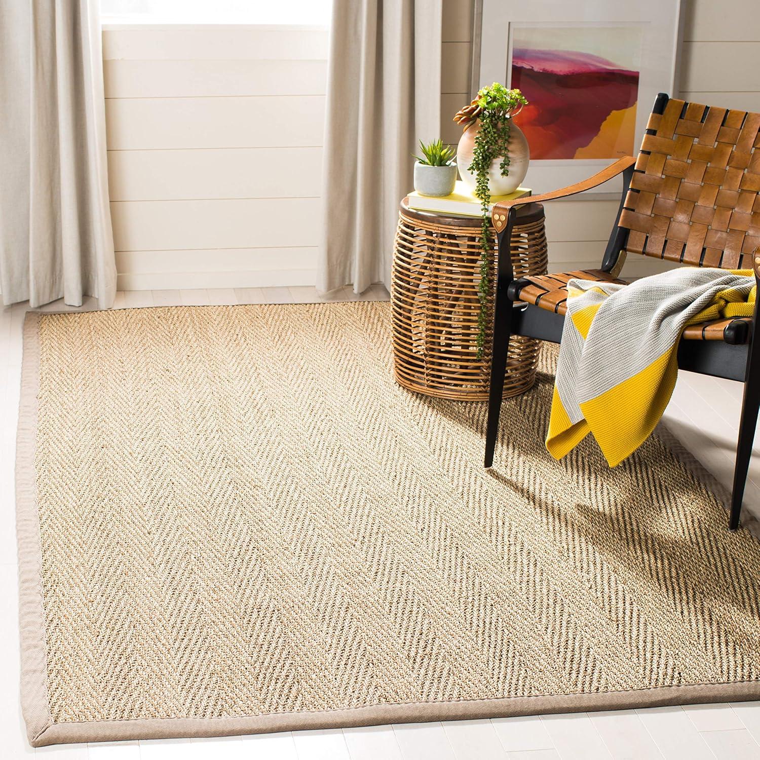 Natural Fiber NF115 Power Loomed Indoor Area Rug - Natural/Grey - 4'x6' - Safavieh.