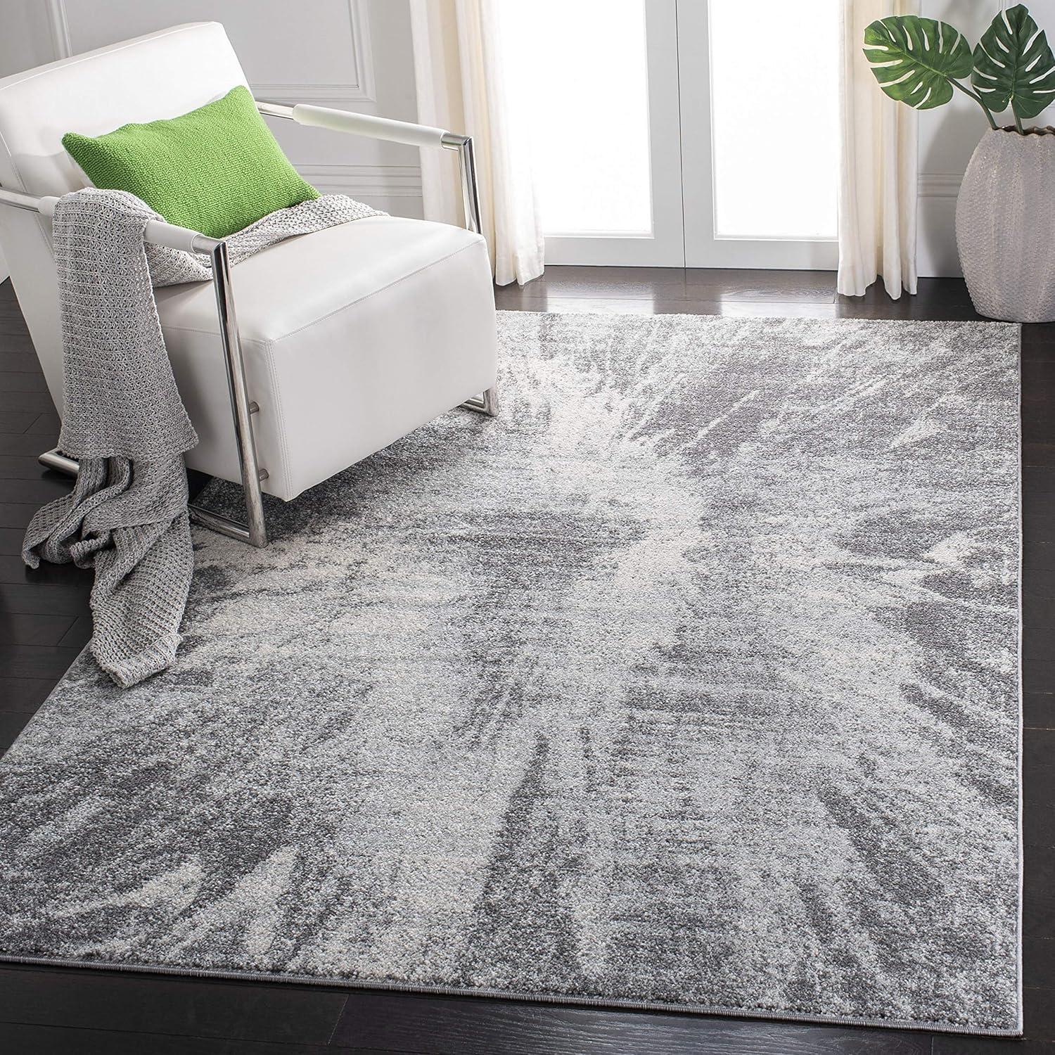 SAFAVIEH Tulum Aleah Abstract Area Rug, 10' x 13', Ivory/Grey