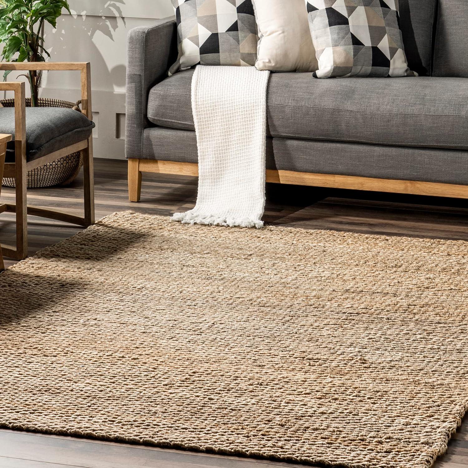 nuLOOM Hailey Handwoven Jute Area Rug, 9' x 12', Natural