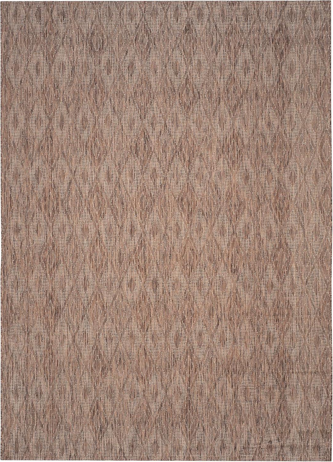 Courtyard CY8522 Power Loomed Indoor and Outdoor Area Rug - Brown/Brown - 8'x11' - Safavieh