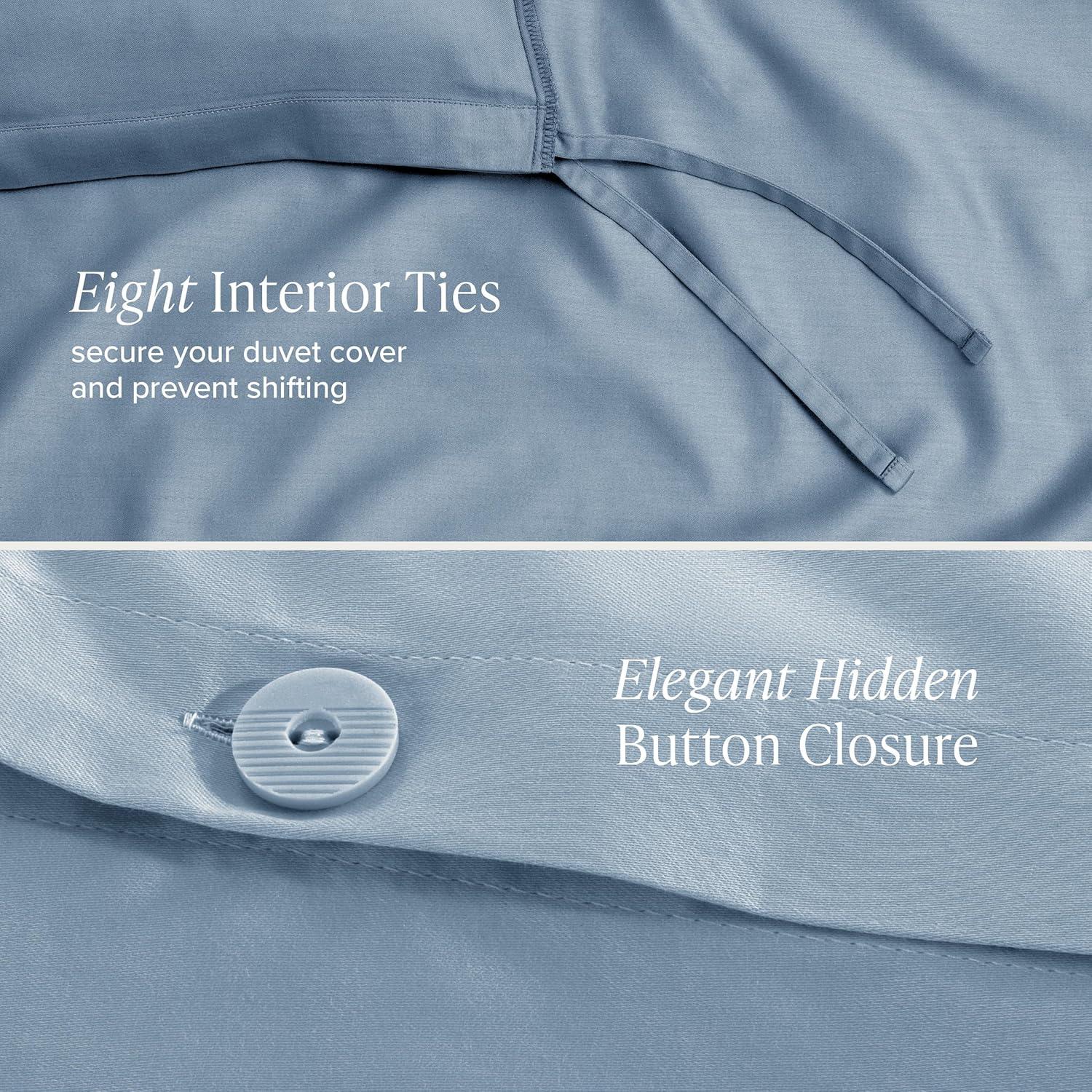 Bare Home 400 Thread Count Organic Cotton Sateen Duvet Cover Set