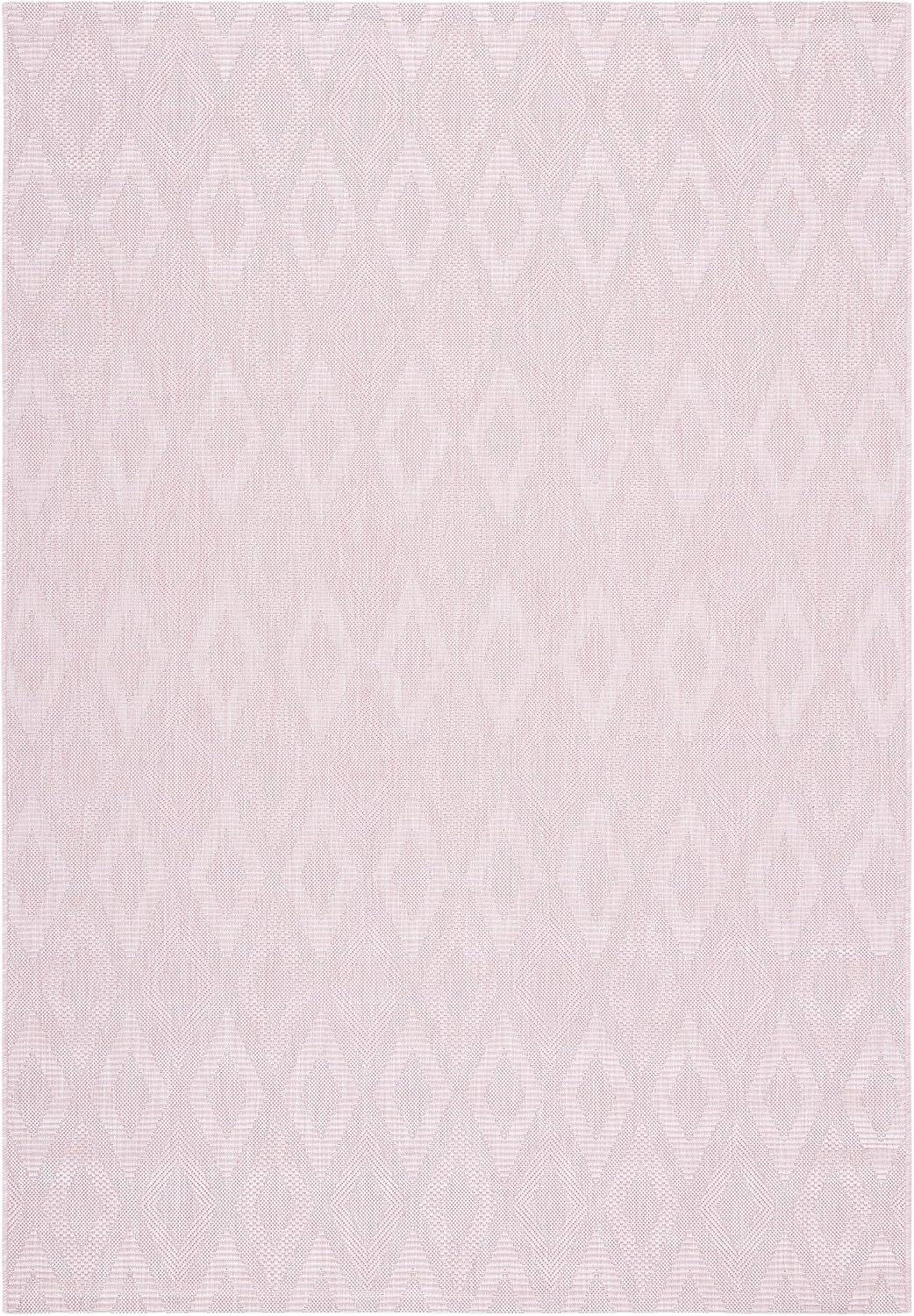 SAFAVIEH Courtyard Teodor Geometric Indoor/Outdoor Area Rug, Pink, 2'7" x 5'