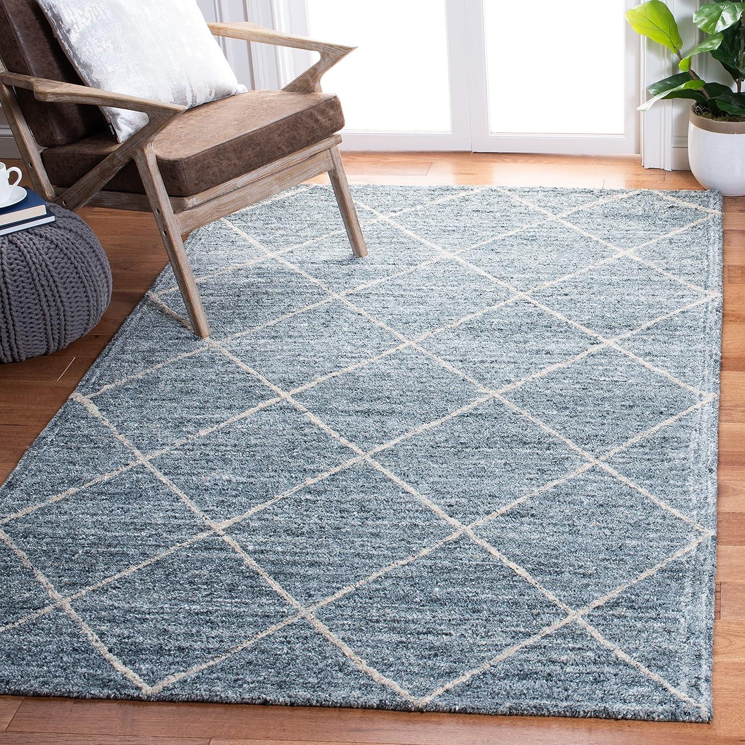 Himalaya HIM423 Handmade Area Rug - 4'x6' - Blue/Gold - Safavieh