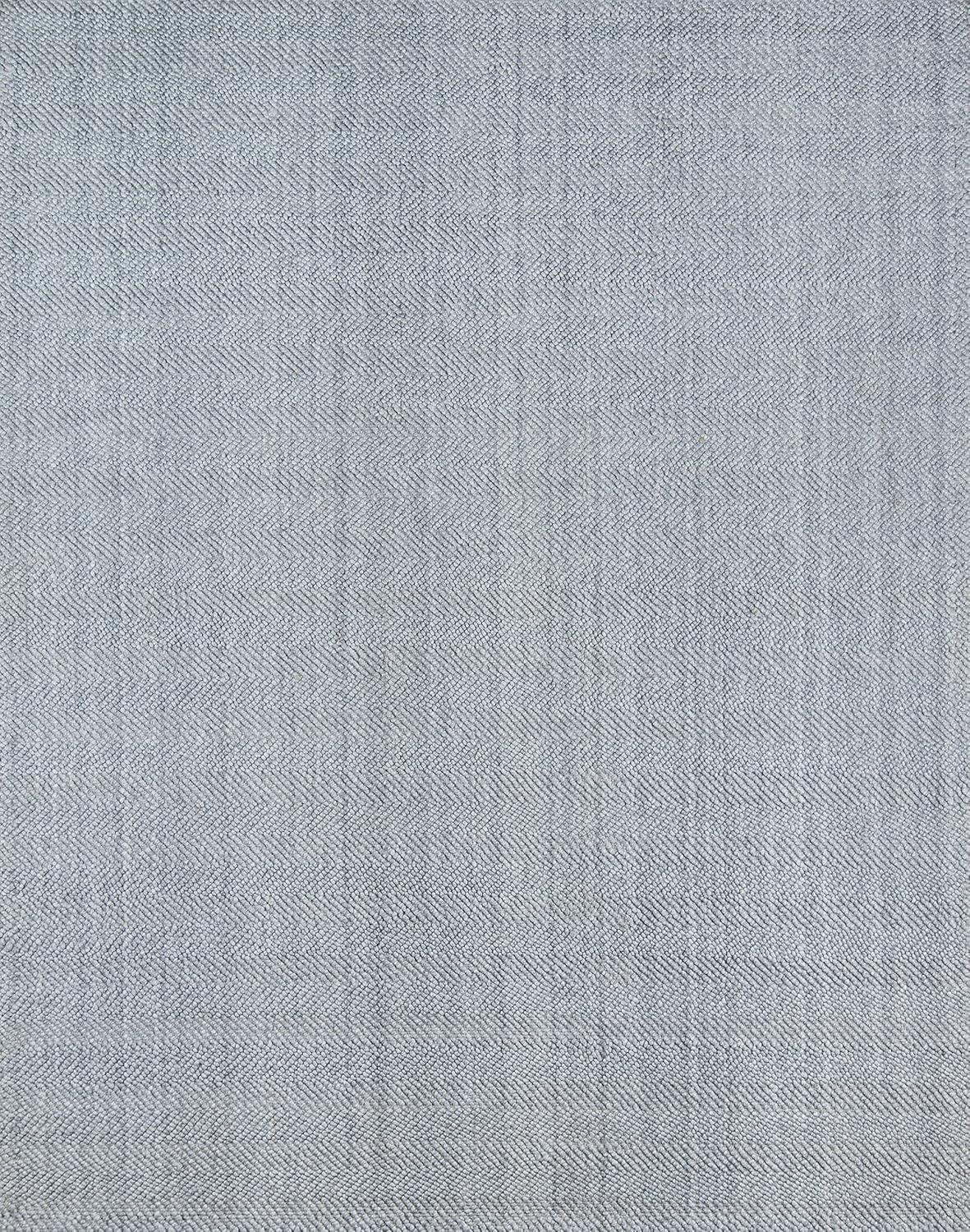 Erin Gates By Momeni 5'x8' Solid Woven Area Rug Gray: Modern Handmade Low Pile Polyester Rectangle Rug