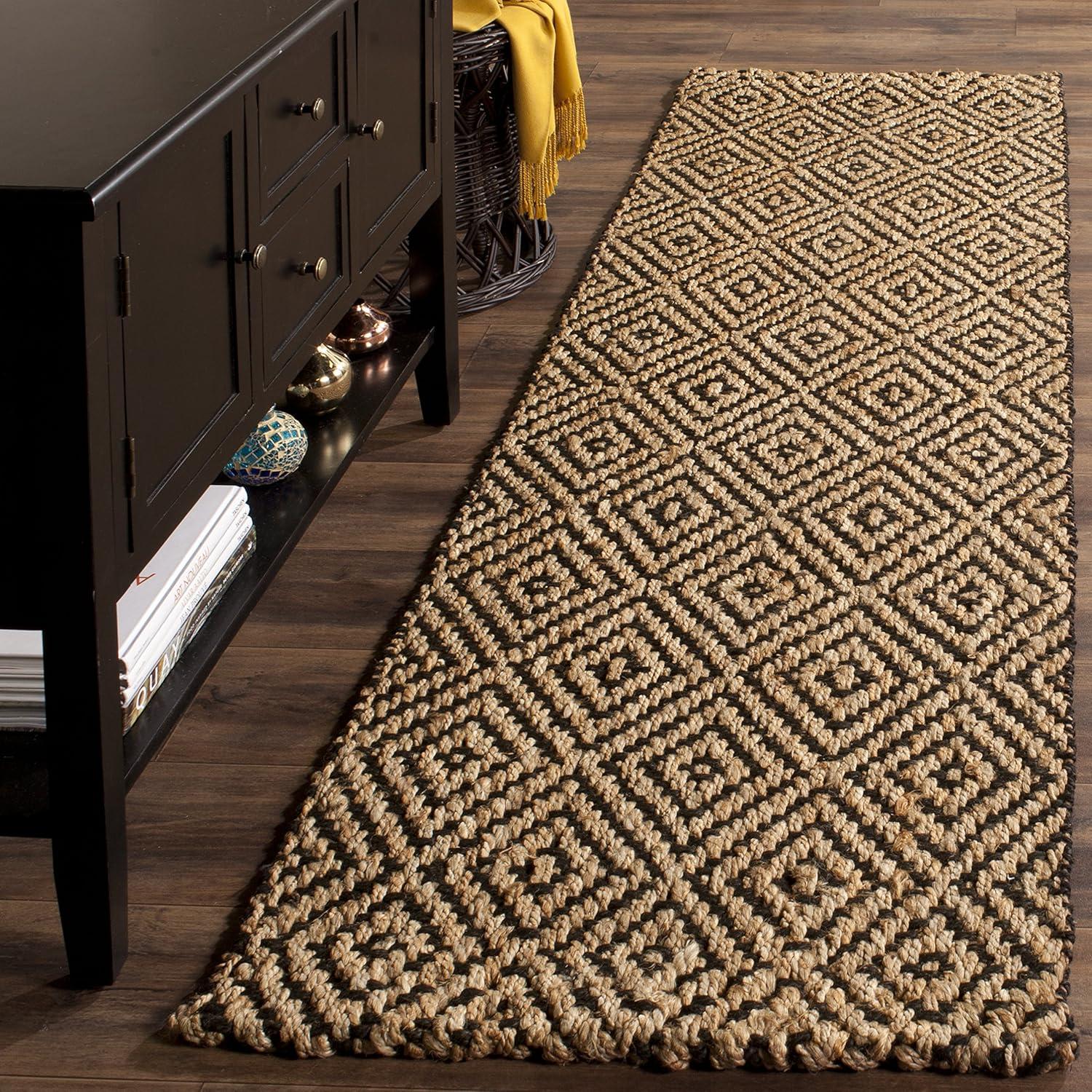 Natural Fiber NF181 Hand Woven Indoor Accent Rug - Natural/Black - 2'x3' - Safavieh.