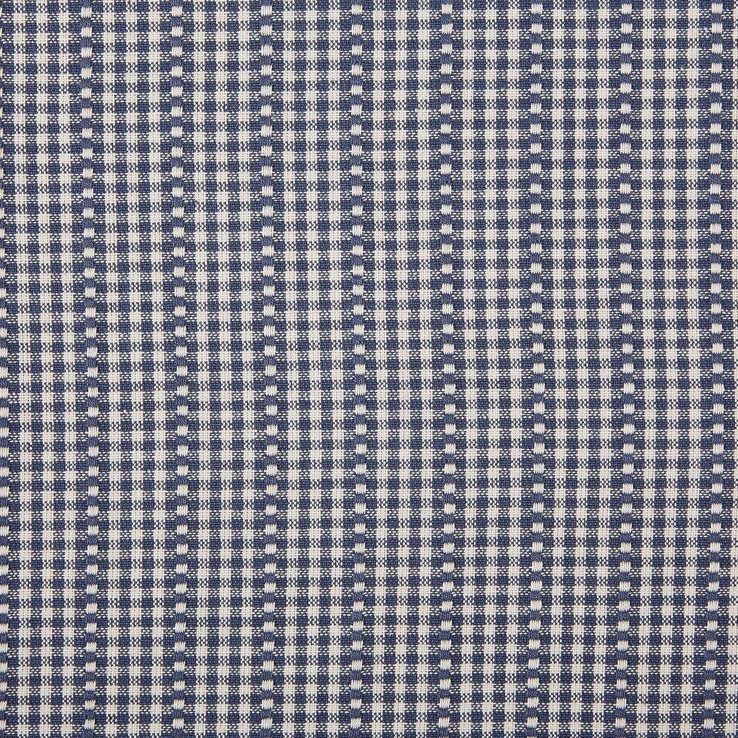 Contemporary Home Living 14" x 72" White and  French Blue Farmhouse Gingham Table Runner