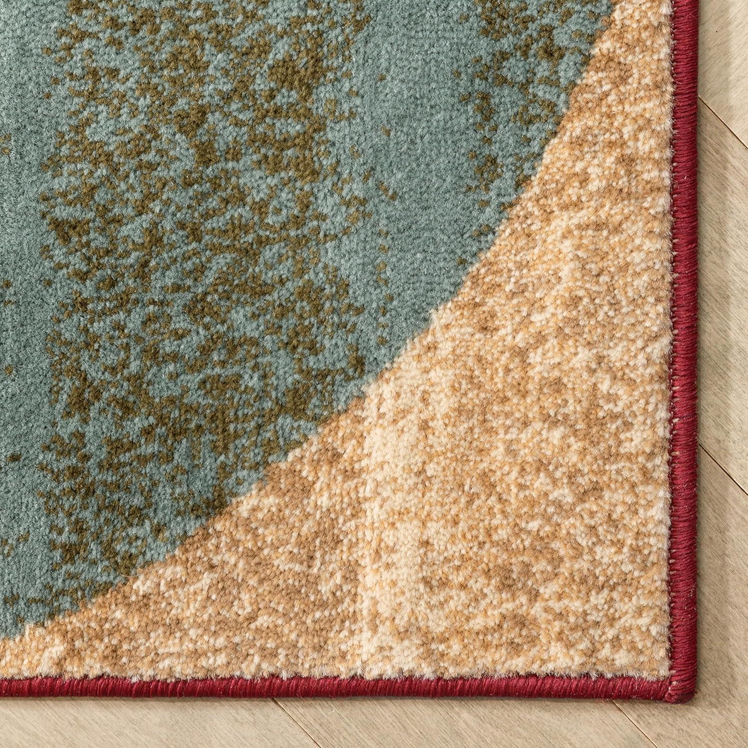 Well Woven Barclay Geometric Rustic Area Rugs, Red