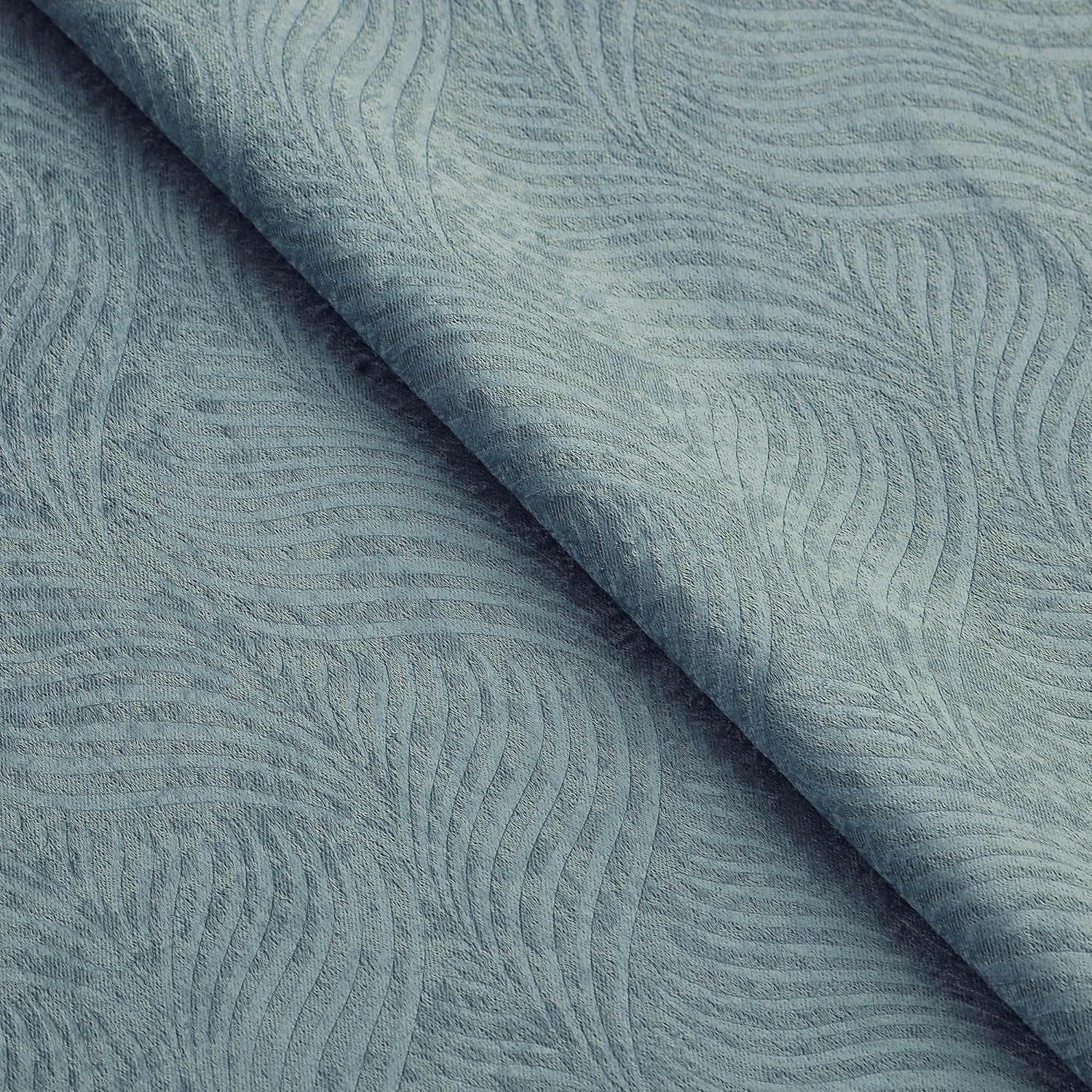 Superior Waverly Blackout Curtains, Rod Pocket, Set of 2, 42" x 108", Teal