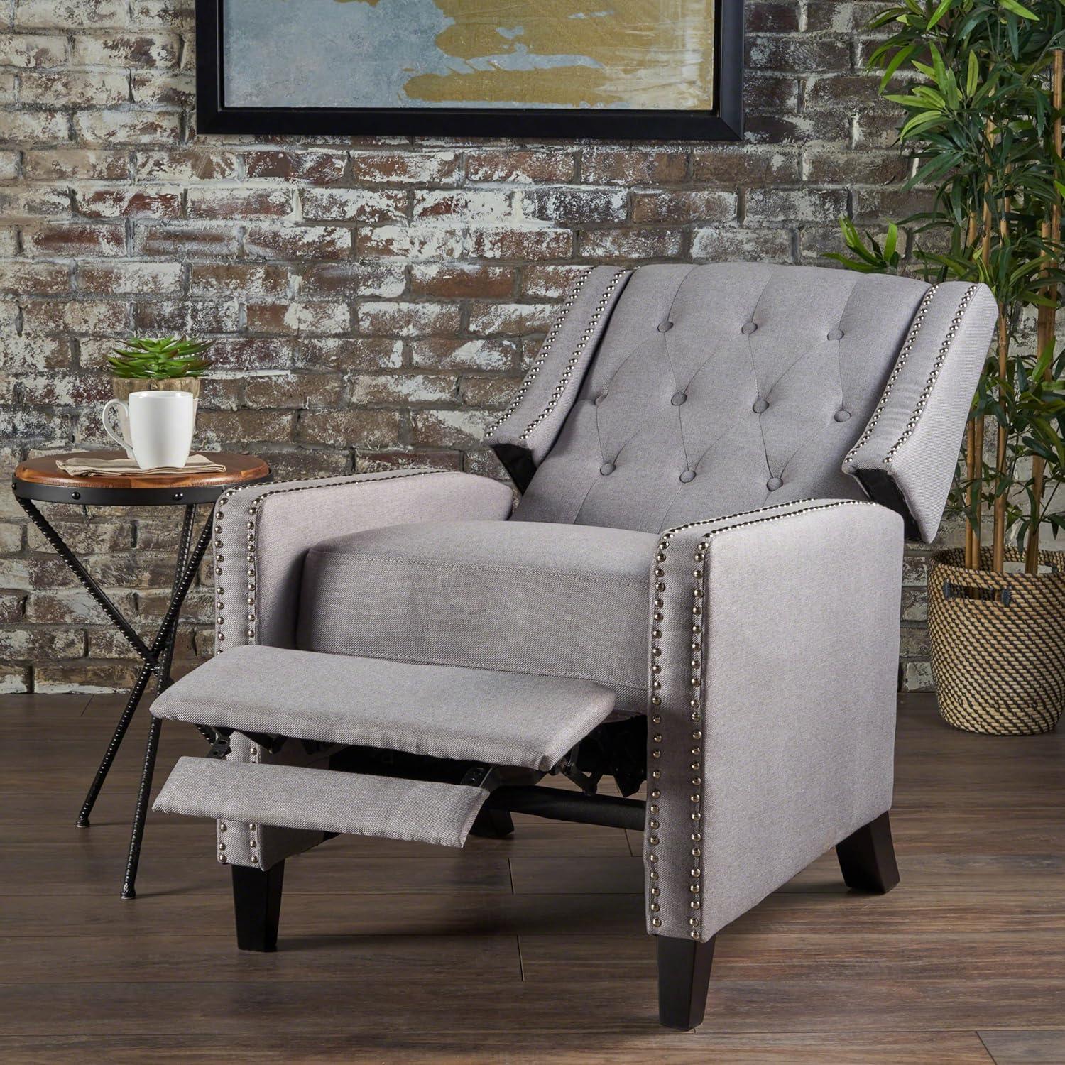 Izidro Tufted Fabric Recliner - Christopher Knight Home