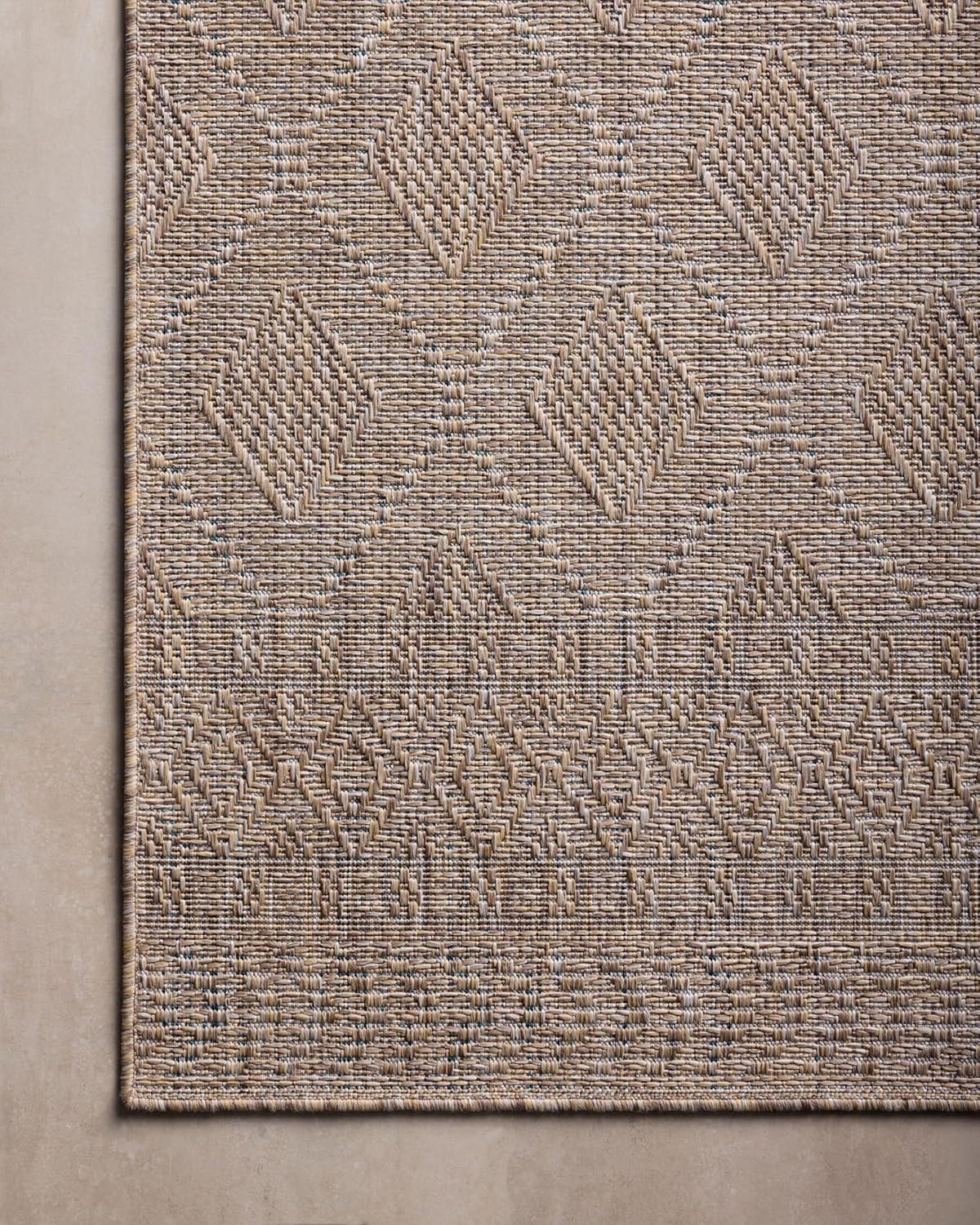 Topanga II Indoor / Outdoor Rug by Amber Lewis x Loloi - Natural and Mist / 2'3" x 3'9"