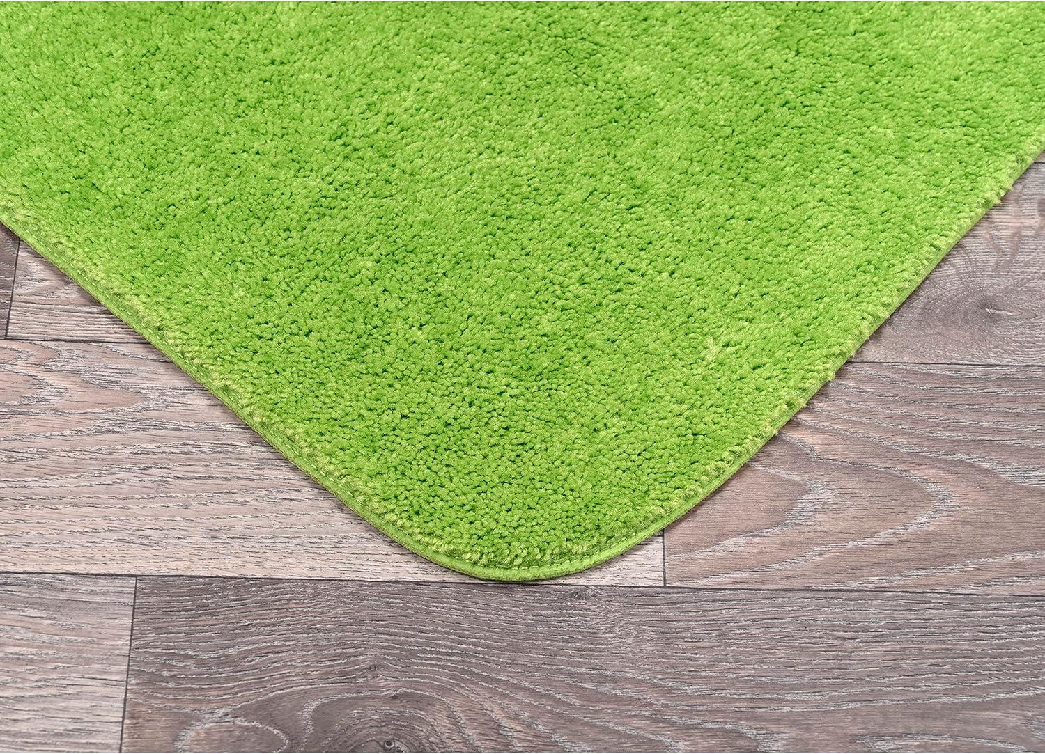 2pc Traditional Nylon Washable Bathroom Rug Set Lime - Garland Rug: Machine Made, Tufted, Latex Backing