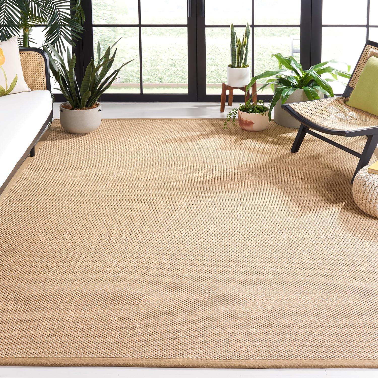 Natural Fiber NF141 Power Loomed Indoor Area Rug - Maize/Linen - 11'x15' - Safavieh.