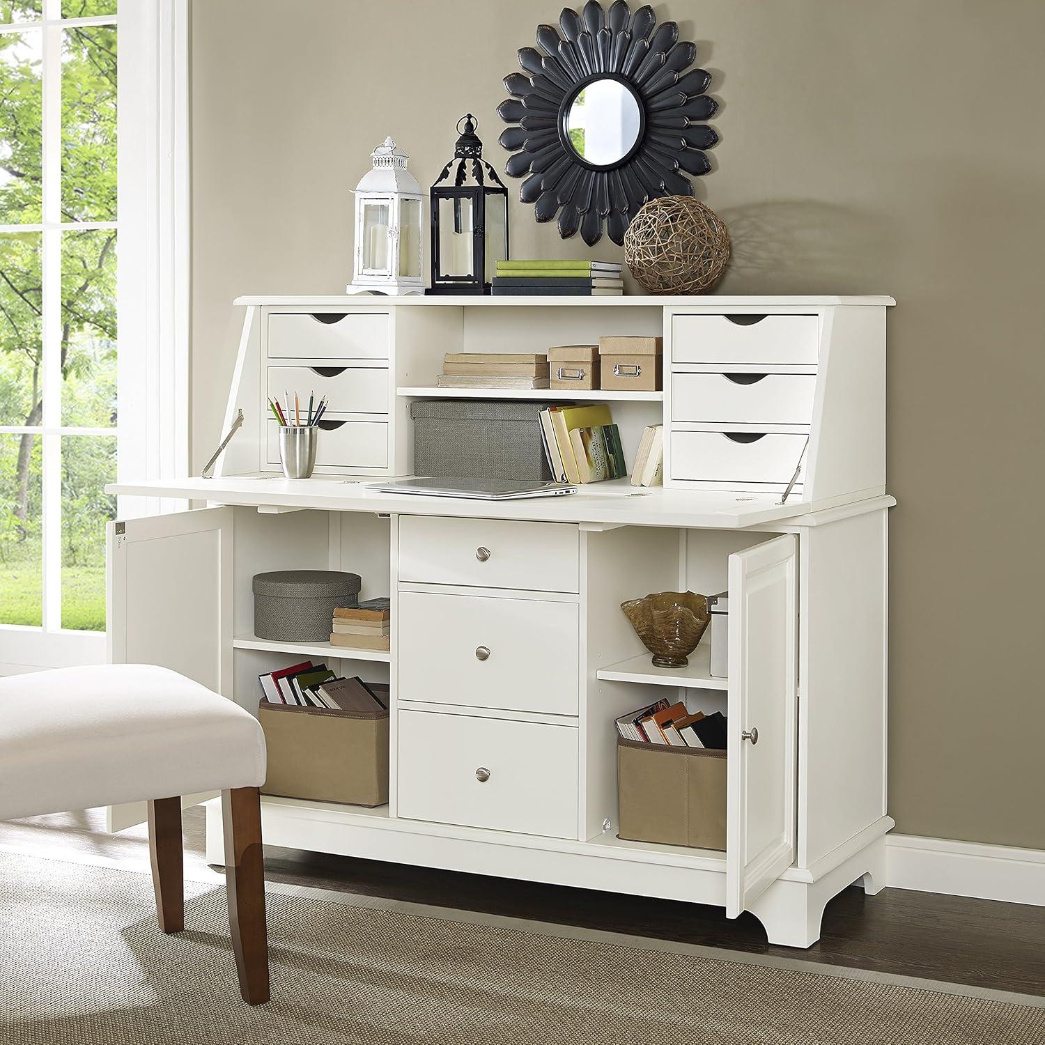 Crosley Furniture Sullivan Secretary Desk with Hutch