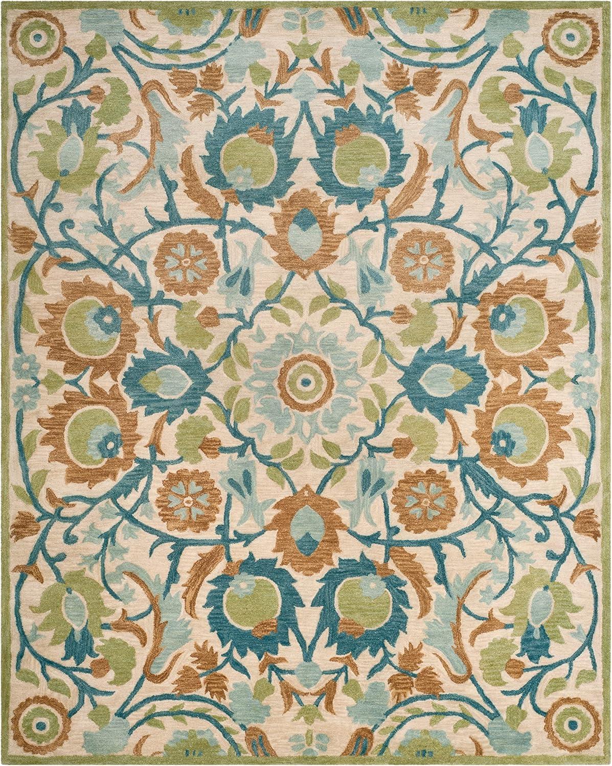 Hand Tufted Wool Floral Rug