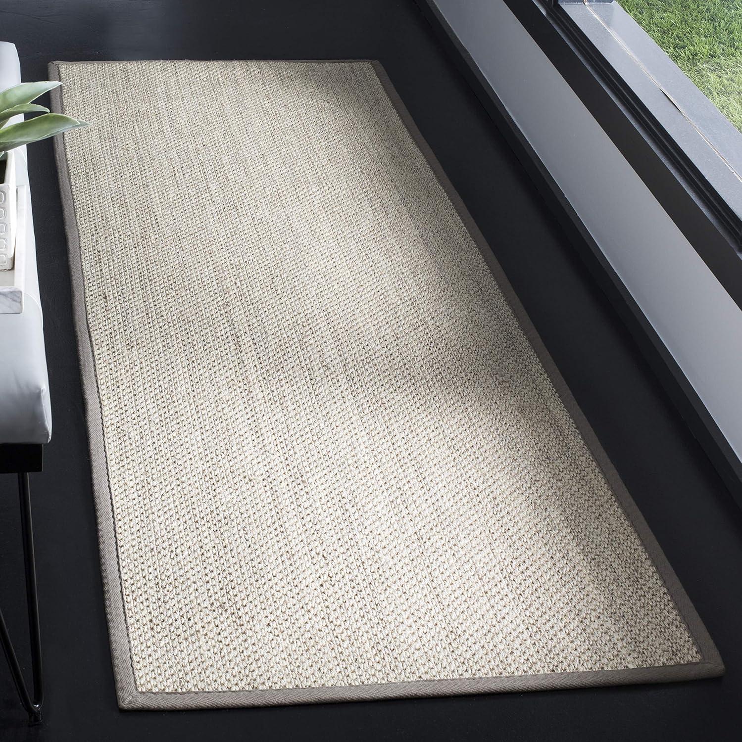 Natural Fiber NF143 Power Loomed Indoor Runner Rug - Marble/Khaki - 2'6"x8' - Safavieh.