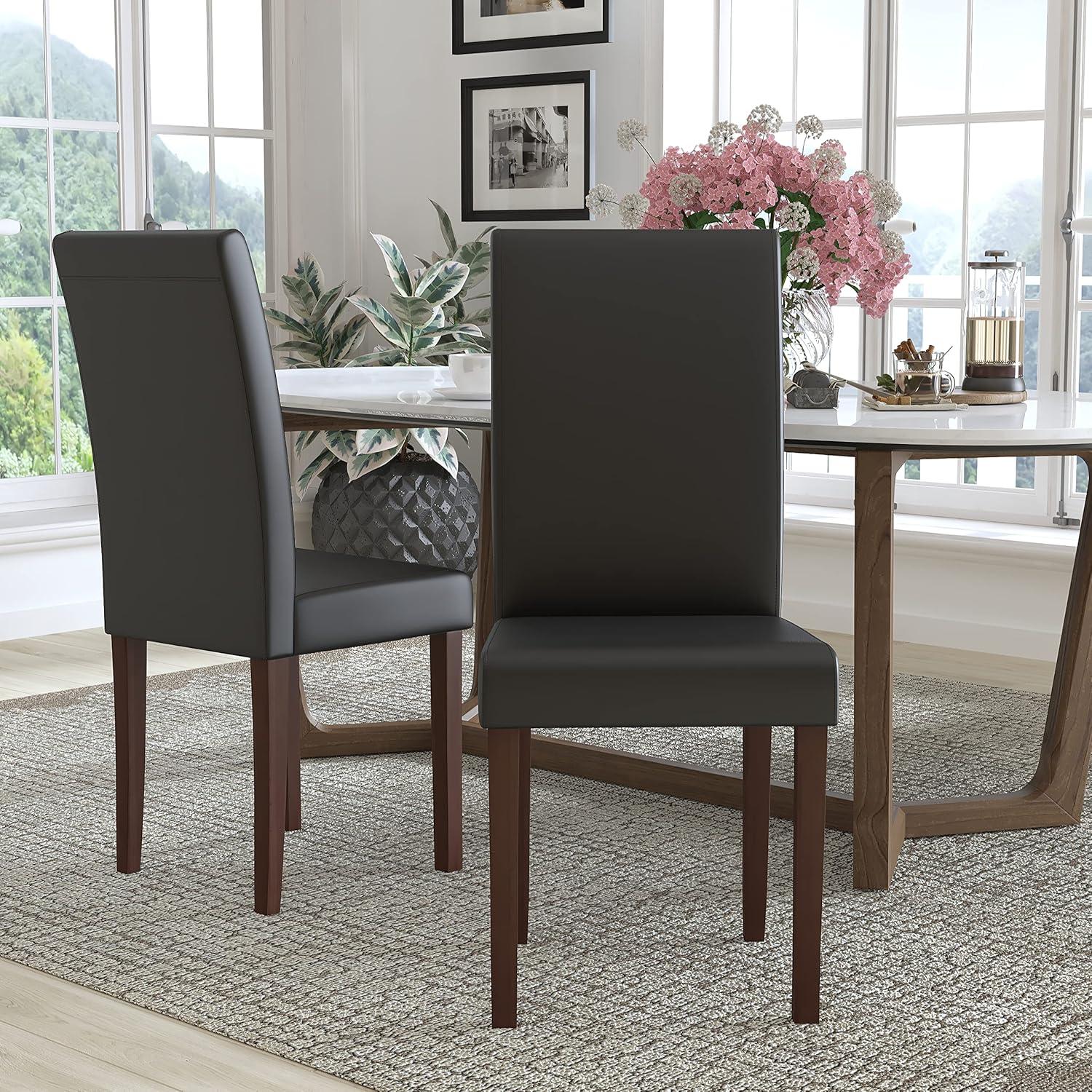 Greenwich Brown LeatherSoft Parsons Dining Side Chairs