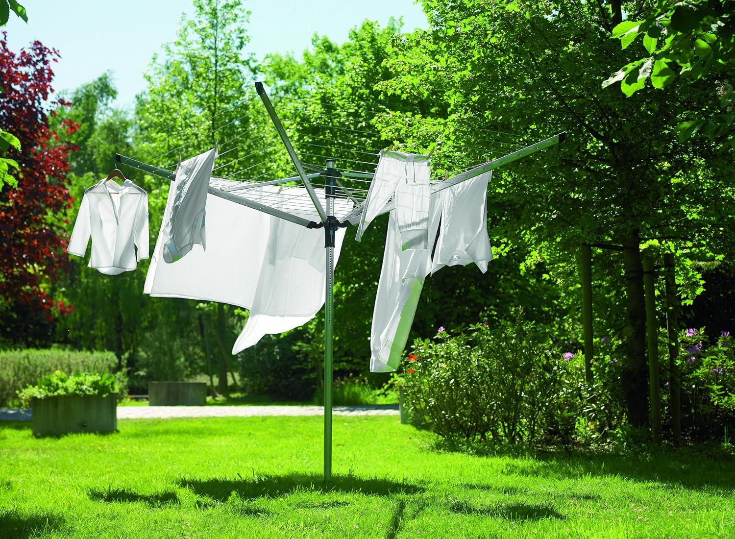 Brabantia Brabantia Lift-O-Matic Outdoor Clothesline (164 Feet), with Metal Ground Spike and Protective Cover