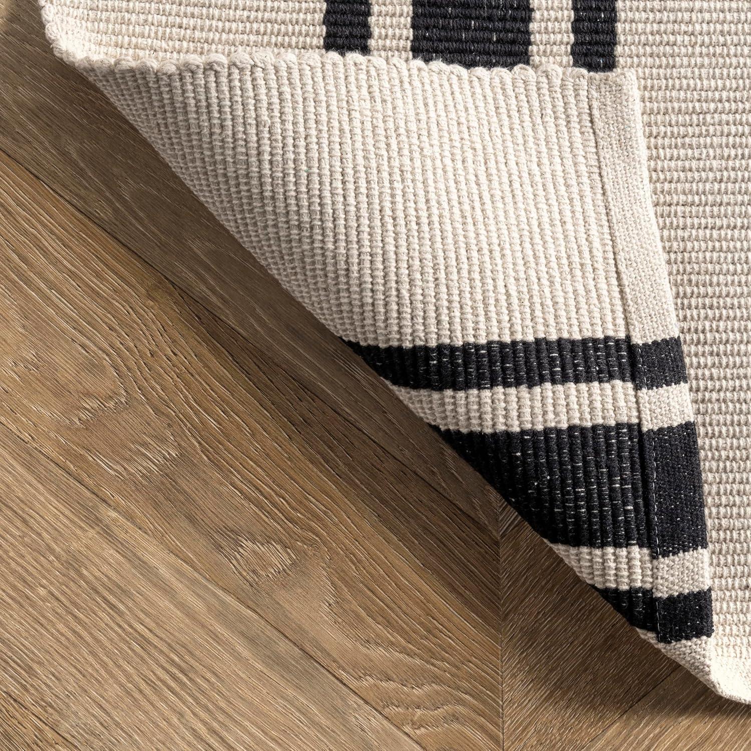 Nuloom Clarissa Cotton Flatweave Casual Stripe Indoor Area Rug