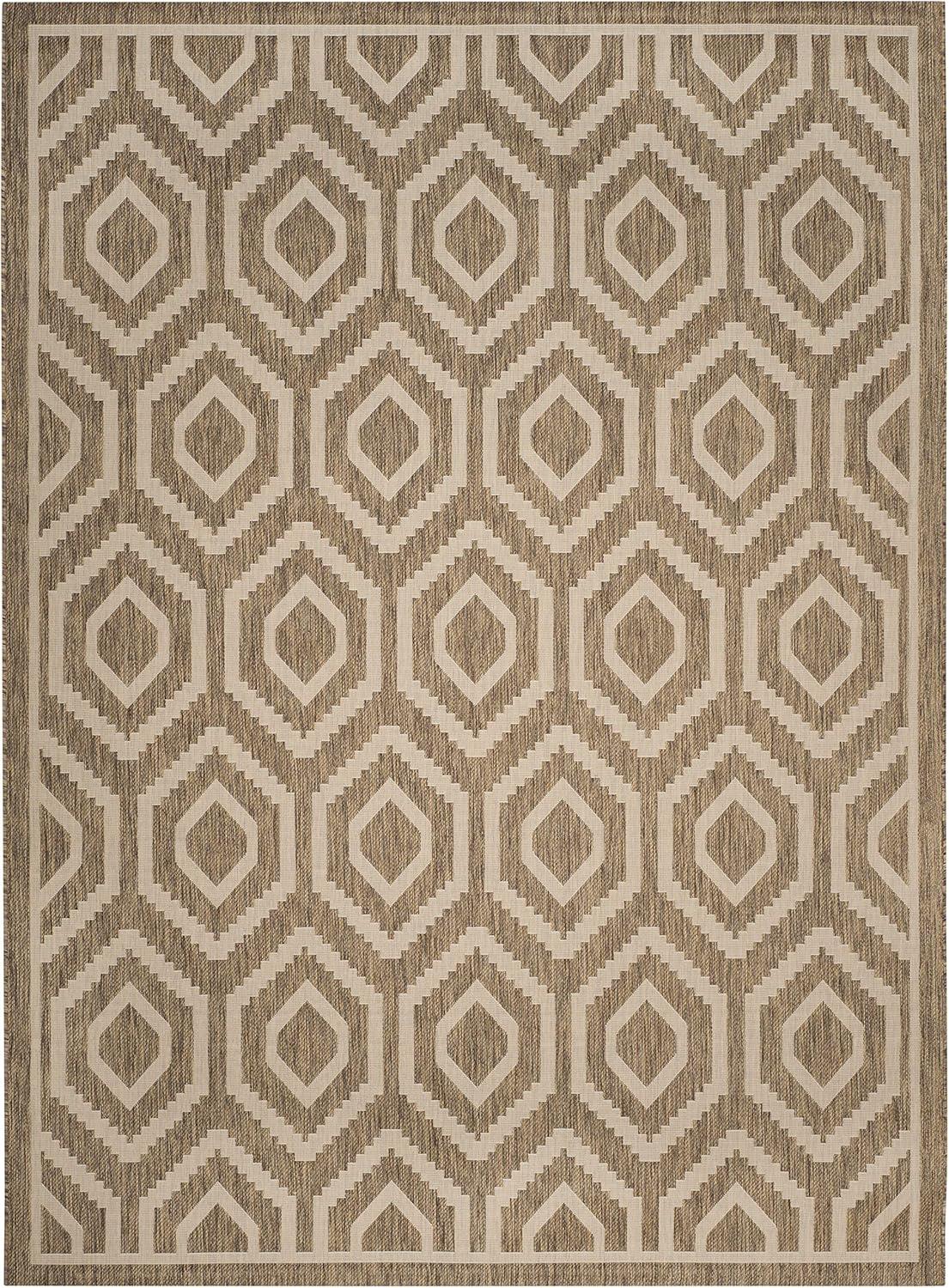 Safavieh Courtyard Amelia Geometric Indoor/Outdoor Area Rug, 9' x 12', Brown/Bone