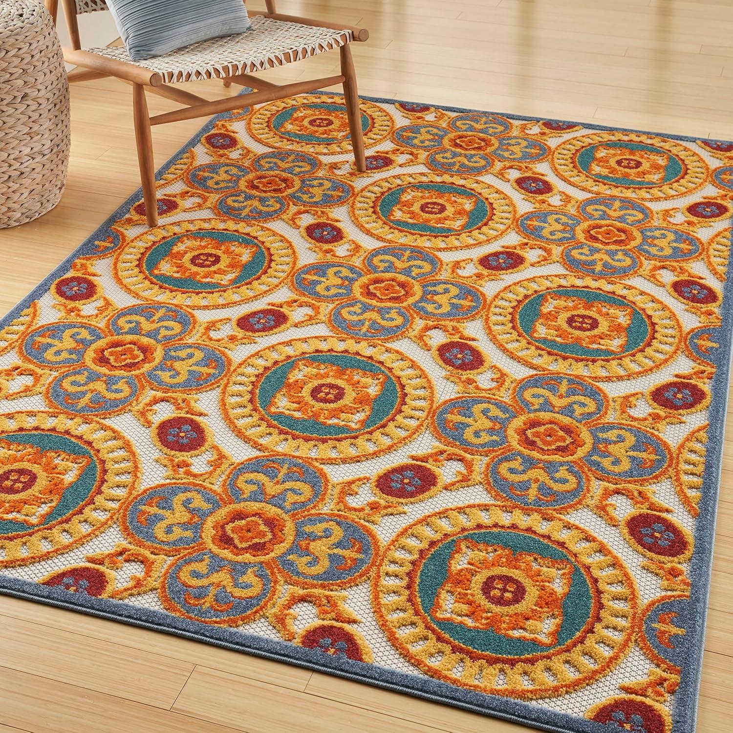 Lark Manor™ Isalia 5'3" X 7'5" Multicolor Tropical Rug