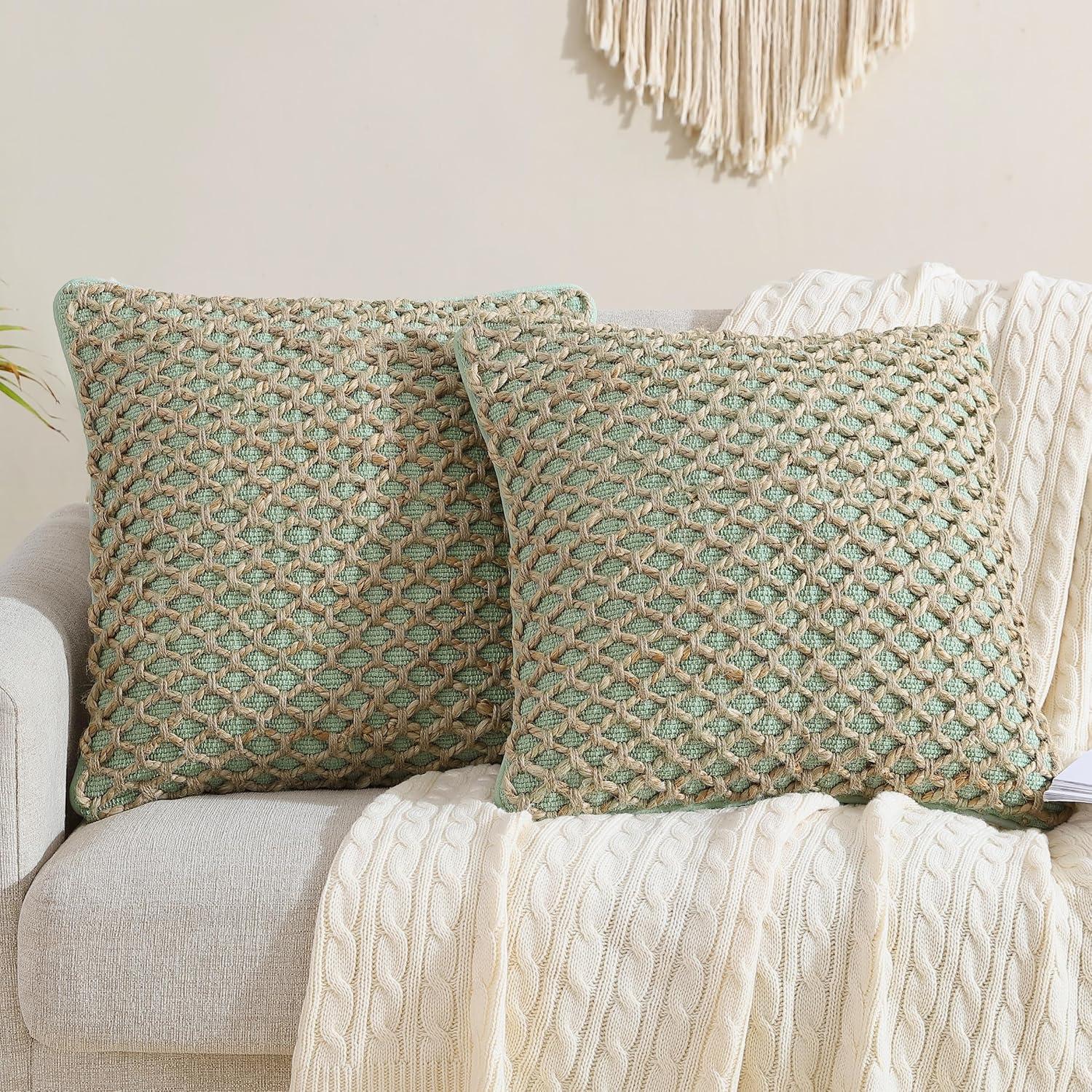 Boho Living Boho Living Jada Decorative Pillow Collection Living Cotton Blend Square Throw Pillow Cover (Set of 2)