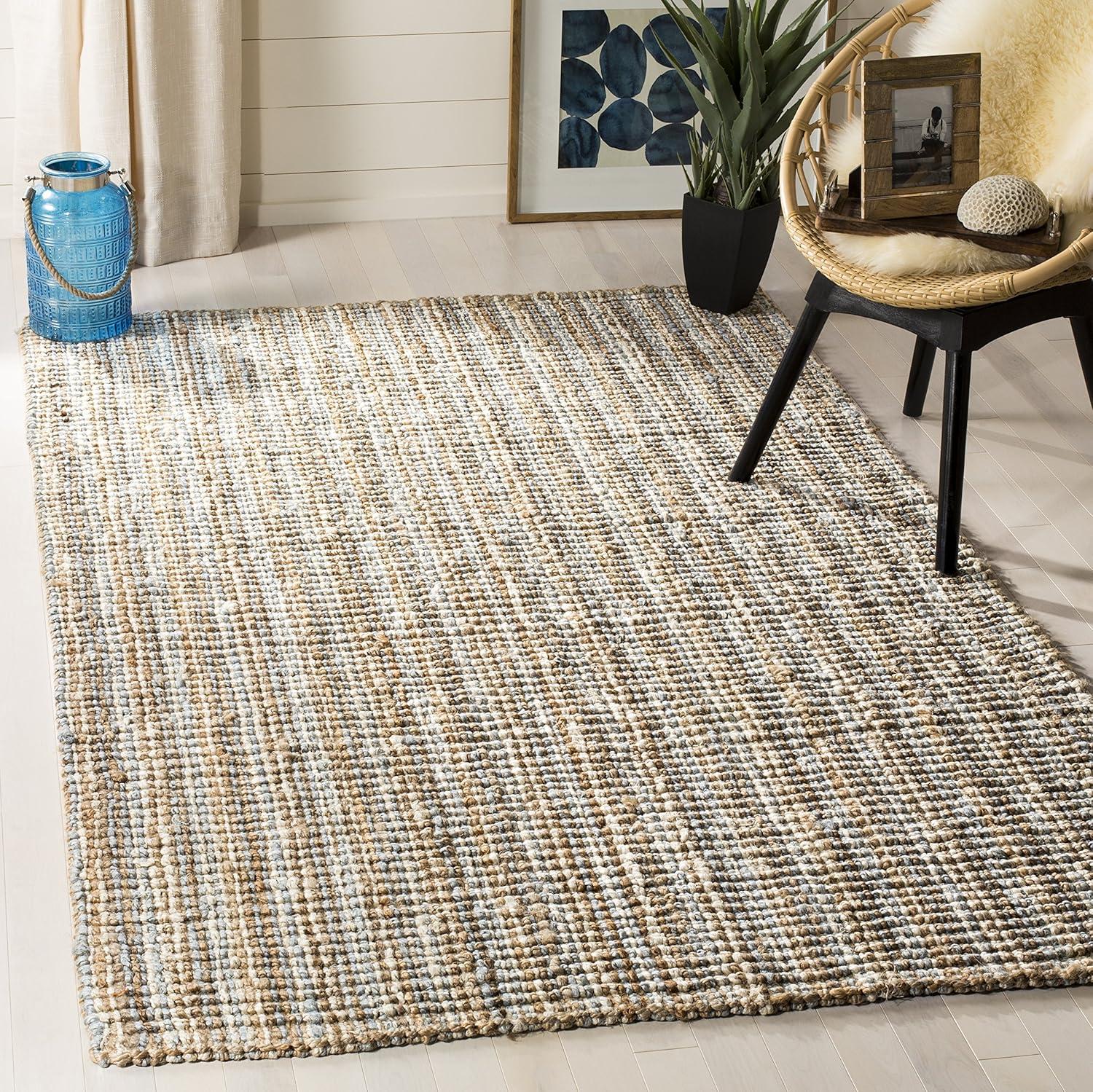 Natural Fiber NF447 Hand Woven Indoor Area Rug - Grey/Natural - 8'x8' - Safavieh