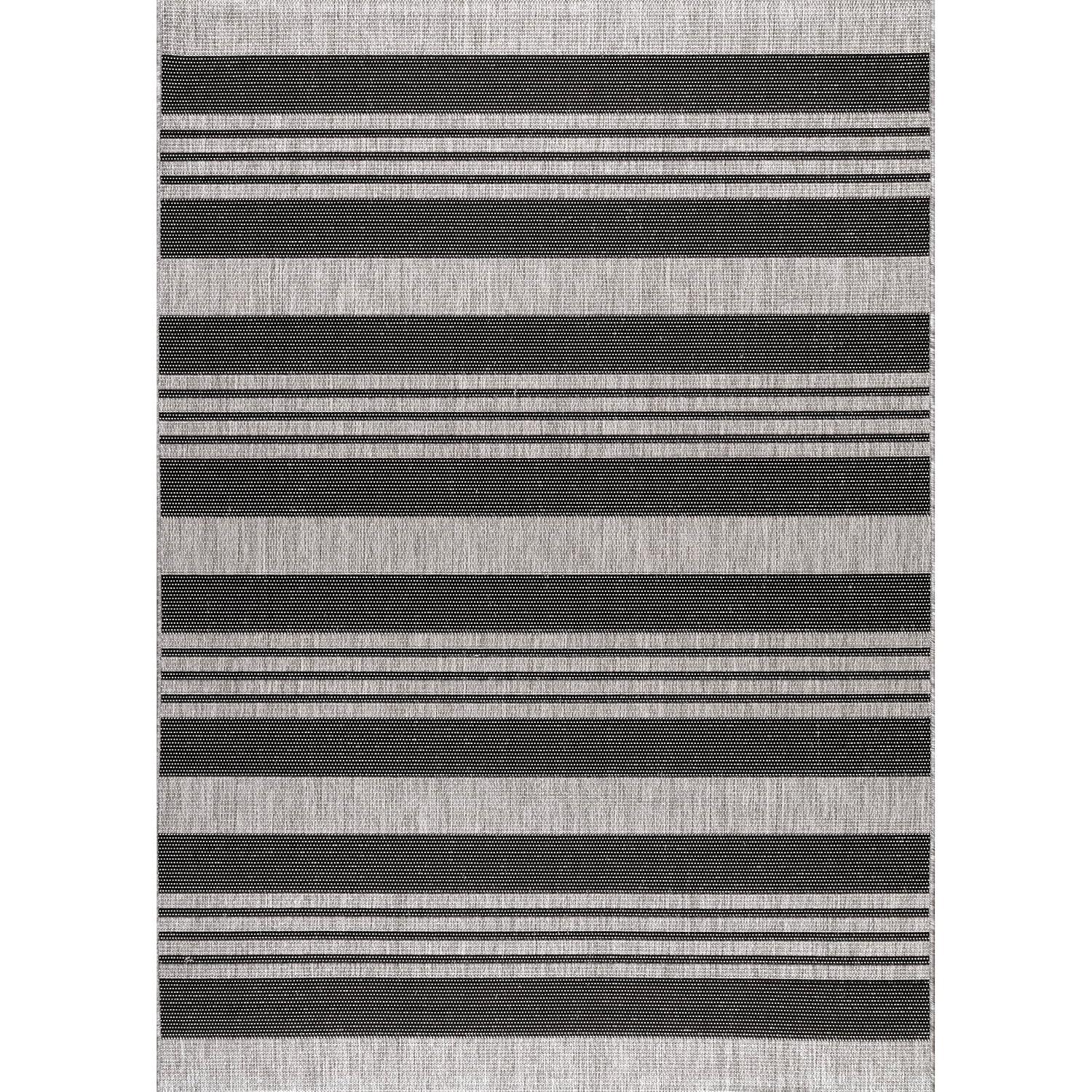nuLOOM 3' x 5' Outdoor Performance Area Rug, OEKO-TEX Certified, Weather Resistant, High Traffic, Patio, Balcony, Outside, Robin Grey