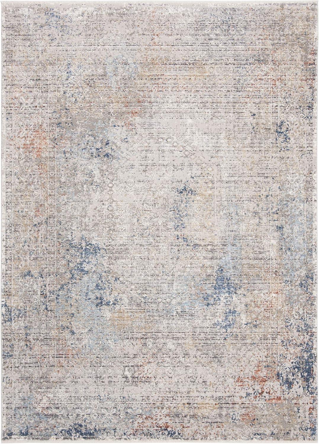 SAFAVIEH Dream Jessamine Overdyed Area Rug, Grey/Blue, 5' x 8'