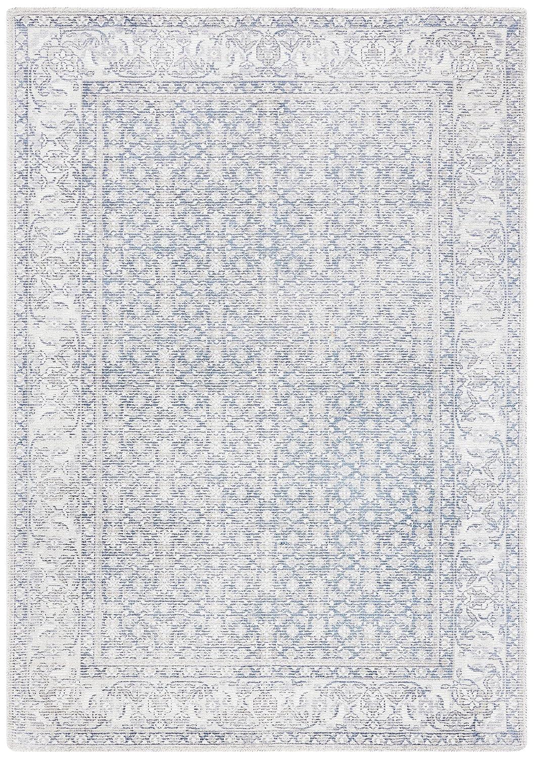 Restoration Vintage RVT706 Hand Loomed Indoor Area Rug - 5'x8' - Blue/Ivory - Safavieh