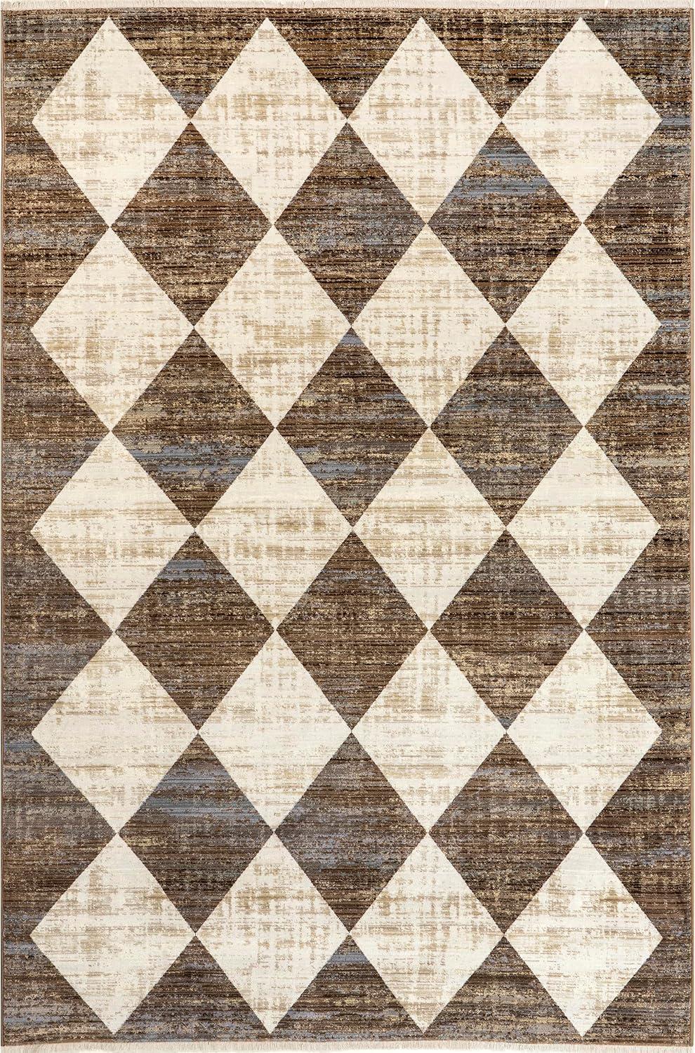 Nuloom Meline Checkered Fringe Area Rug