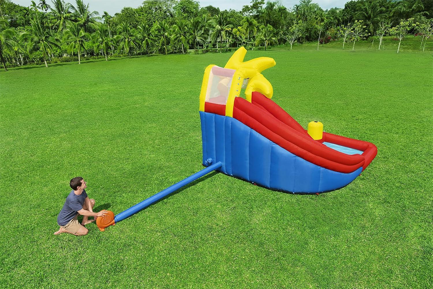 AstroSplash Mega Outdoor Water Park with Slide and Climbing Wall