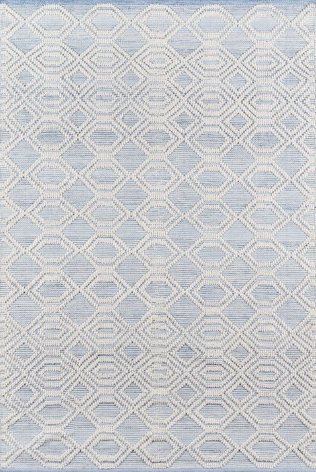 2'x3' Hermosa Cara Accent Rug Light Blue - Momeni: Modern Geometric Indoor/Outdoor Medium Pile, Handmade Woven Rug