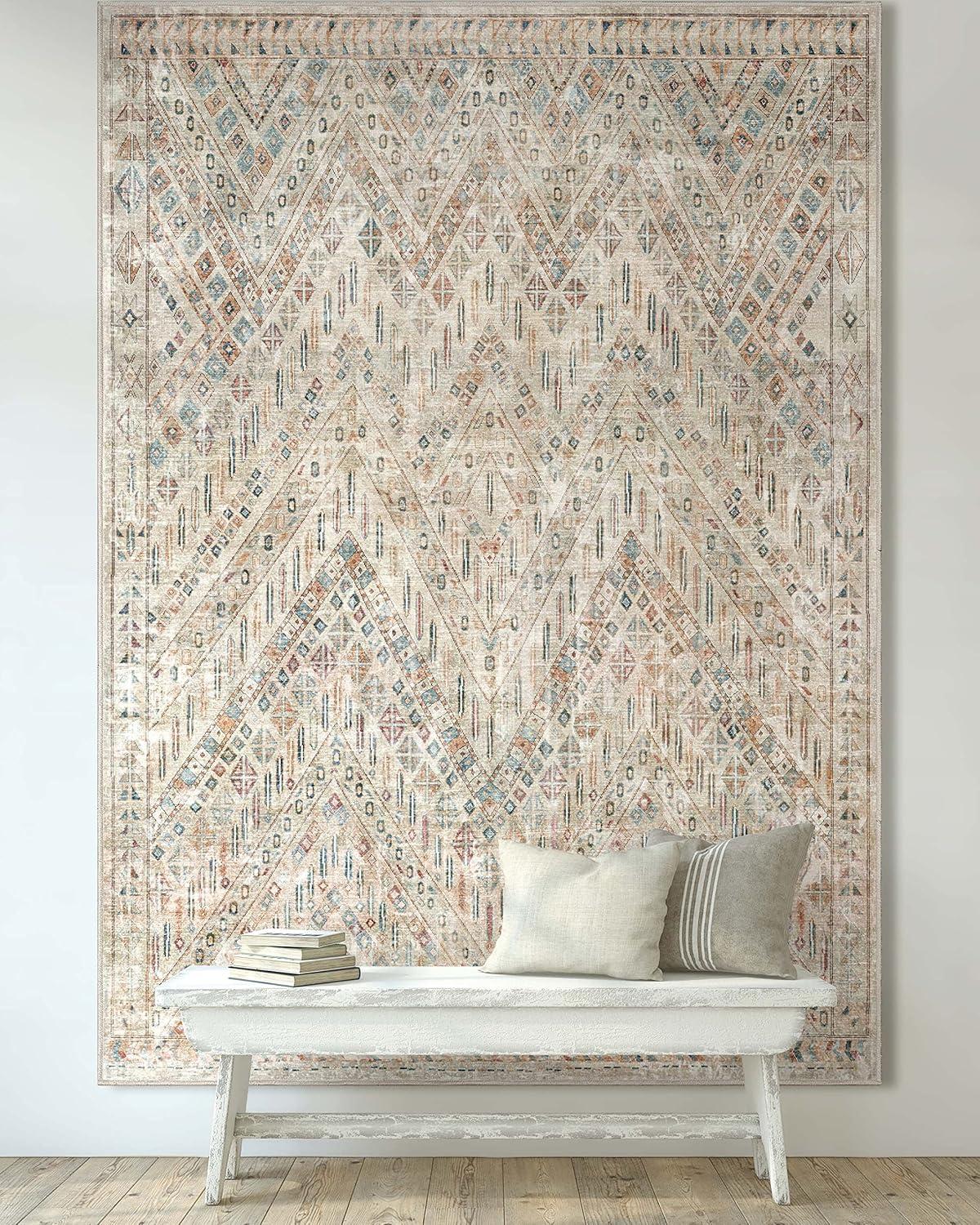 Well Woven Asha Anya Vintage Tribal Ivory 2'7" x 9'6" Runner Rug