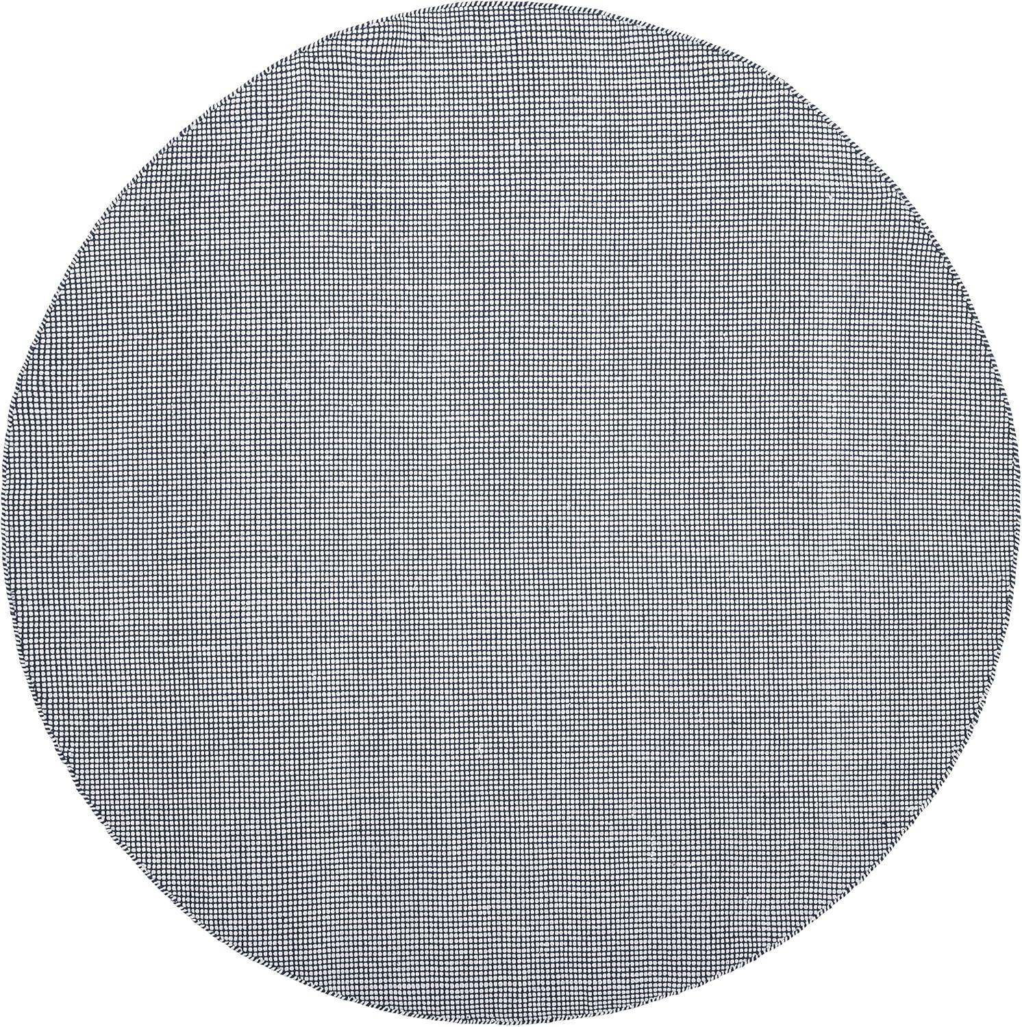 Coastal Charm Handwoven Blue Cotton 4' Round Area Rug