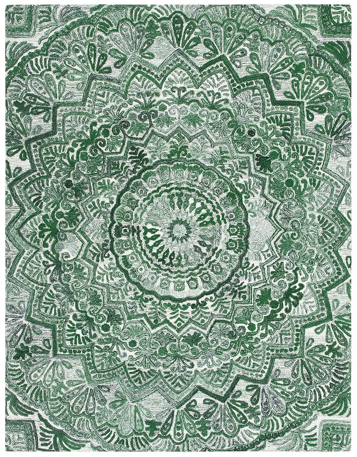 Marquee MRQ110 Hand Tufted Area Rug - Green/Ivory - 8'x10' - Safavieh.