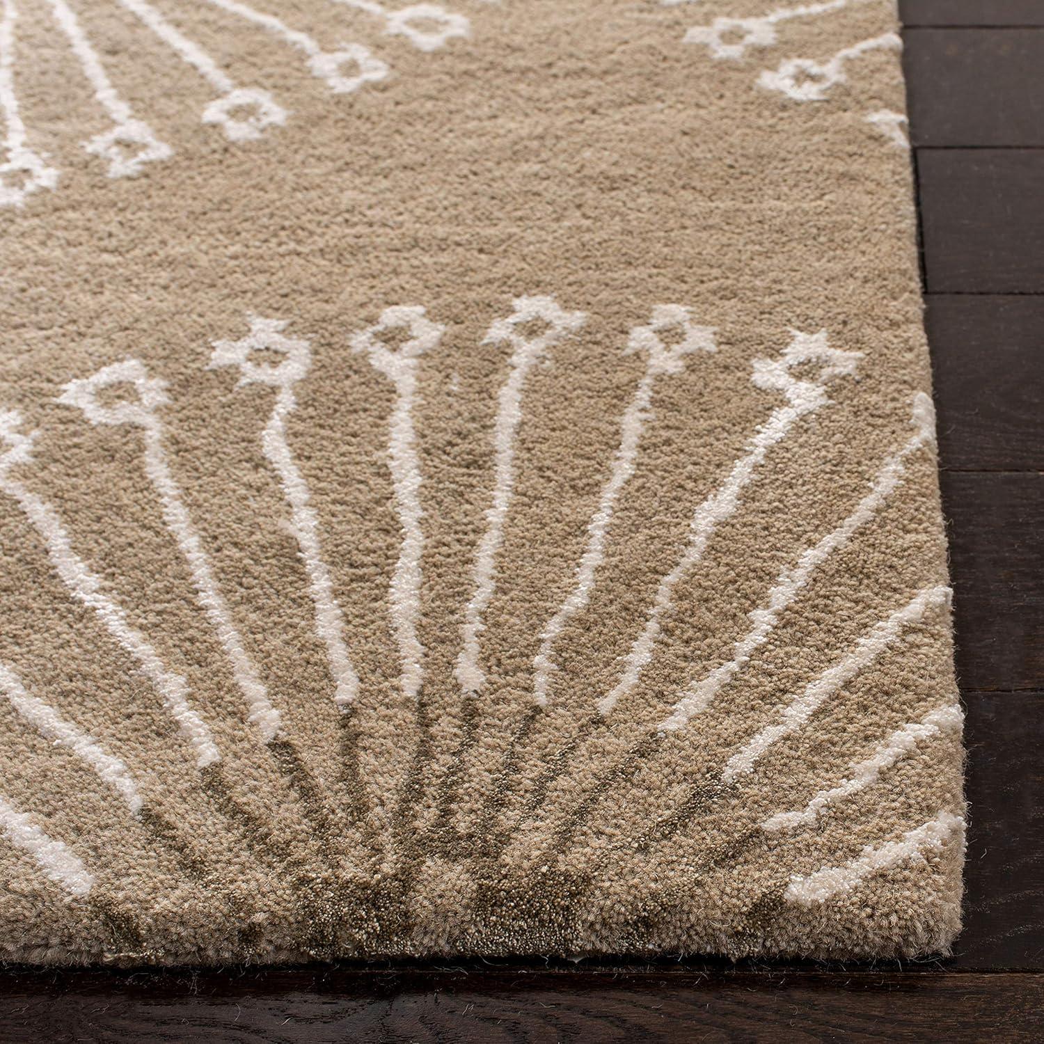 Soho SOH821 Hand Tufted Area Rug - Beige/Brown - 6'x6' - Safavieh.