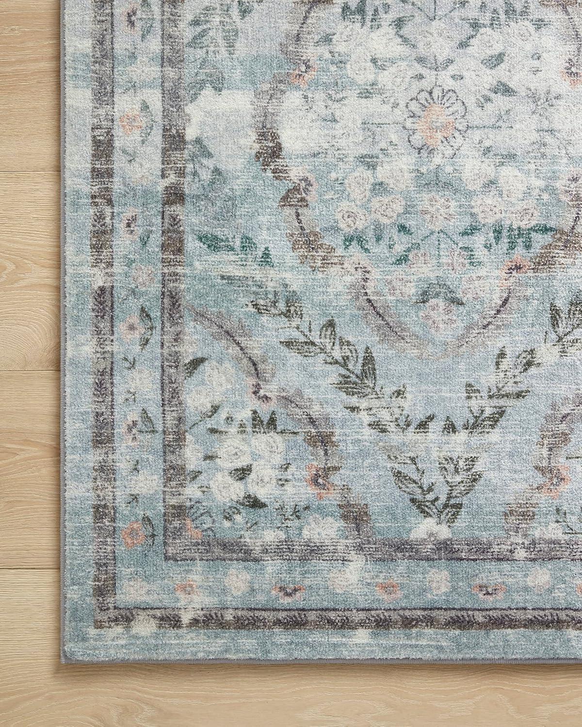 Rifle Paper Co. x Loloi Courtyard Blue Area Rug feat. CloudPile