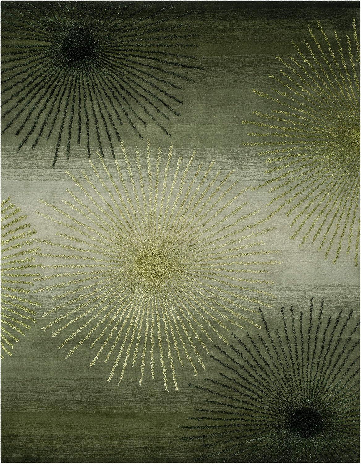 Soho SOH712 Hand Tufted Area Rug - Green/Multi - 5'x8' - Safavieh.
